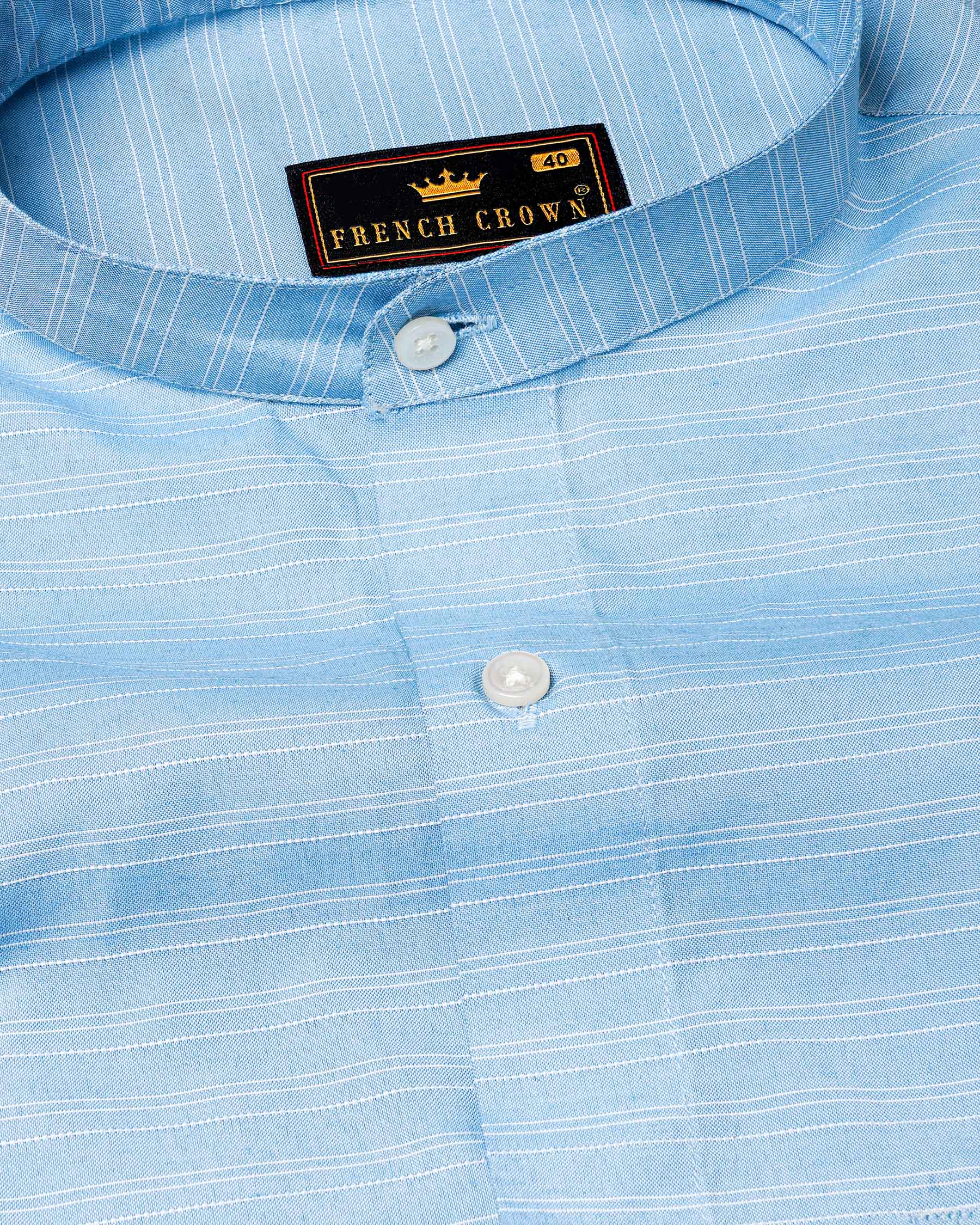 Pale Cerulean Blue With White Striped Dobby Textured Premium Giza Cotton Shirt 7911-M-38, 7911-M-H-38, 7911-M-39, 7911-M-H-39, 7911-M-40, 7911-M-H-40, 7911-M-42, 7911-M-H-42, 7911-M-44, 7911-M-H-44, 7911-M-46, 7911-M-H-46, 7911-M-48, 7911-M-H-48, 7911-M-50, 7911-M-H-50, 7911-M-52, 7911-M-H-52