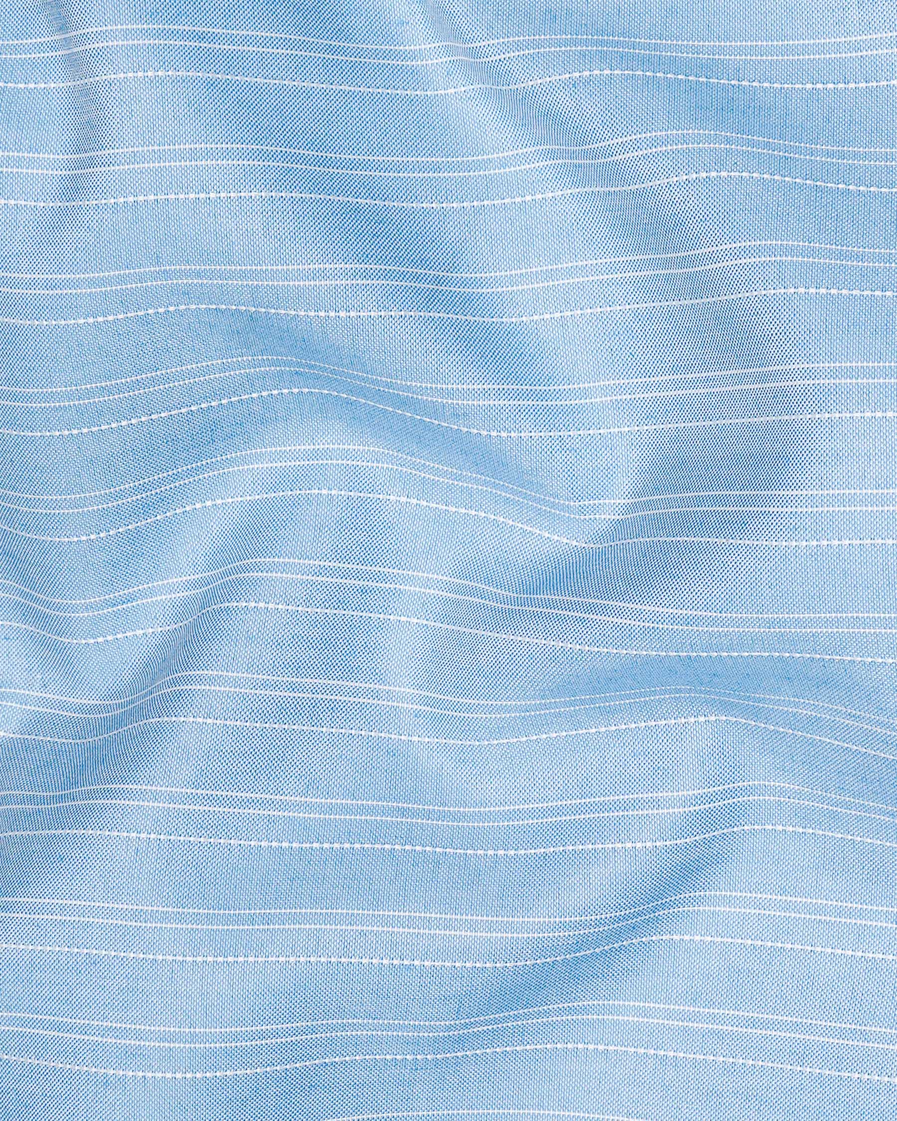 Pale Cerulean Blue With White Striped Dobby Textured Premium Giza Cotton Shirt 7911-M-38, 7911-M-H-38, 7911-M-39, 7911-M-H-39, 7911-M-40, 7911-M-H-40, 7911-M-42, 7911-M-H-42, 7911-M-44, 7911-M-H-44, 7911-M-46, 7911-M-H-46, 7911-M-48, 7911-M-H-48, 7911-M-50, 7911-M-H-50, 7911-M-52, 7911-M-H-52