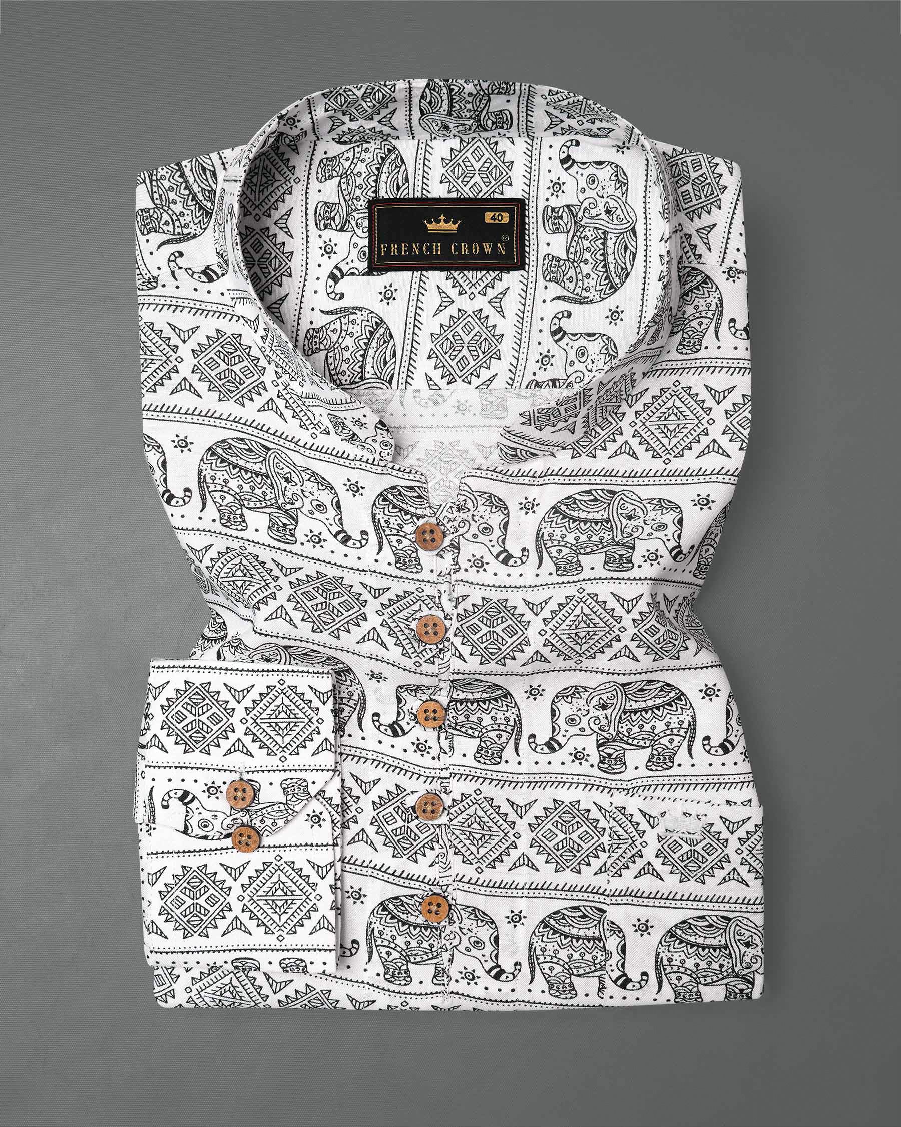 Bright White and Black Tribal Printed Premium Tencel Shirt 7925-KS-38, 7925-KS-H-38, 7925-KS-39, 7925-KS-H-39, 7925-KS-40, 7925-KS-H-40, 7925-KS-42, 7925-KS-H-42, 7925-KS-44, 7925-KS-H-44, 7925-KS-46, 7925-KS-H-46, 7925-KS-48, 7925-KS-H-48, 7925-KS-50, 7925-KS-H-50, 7925-KS-52, 7925-KS-H-52