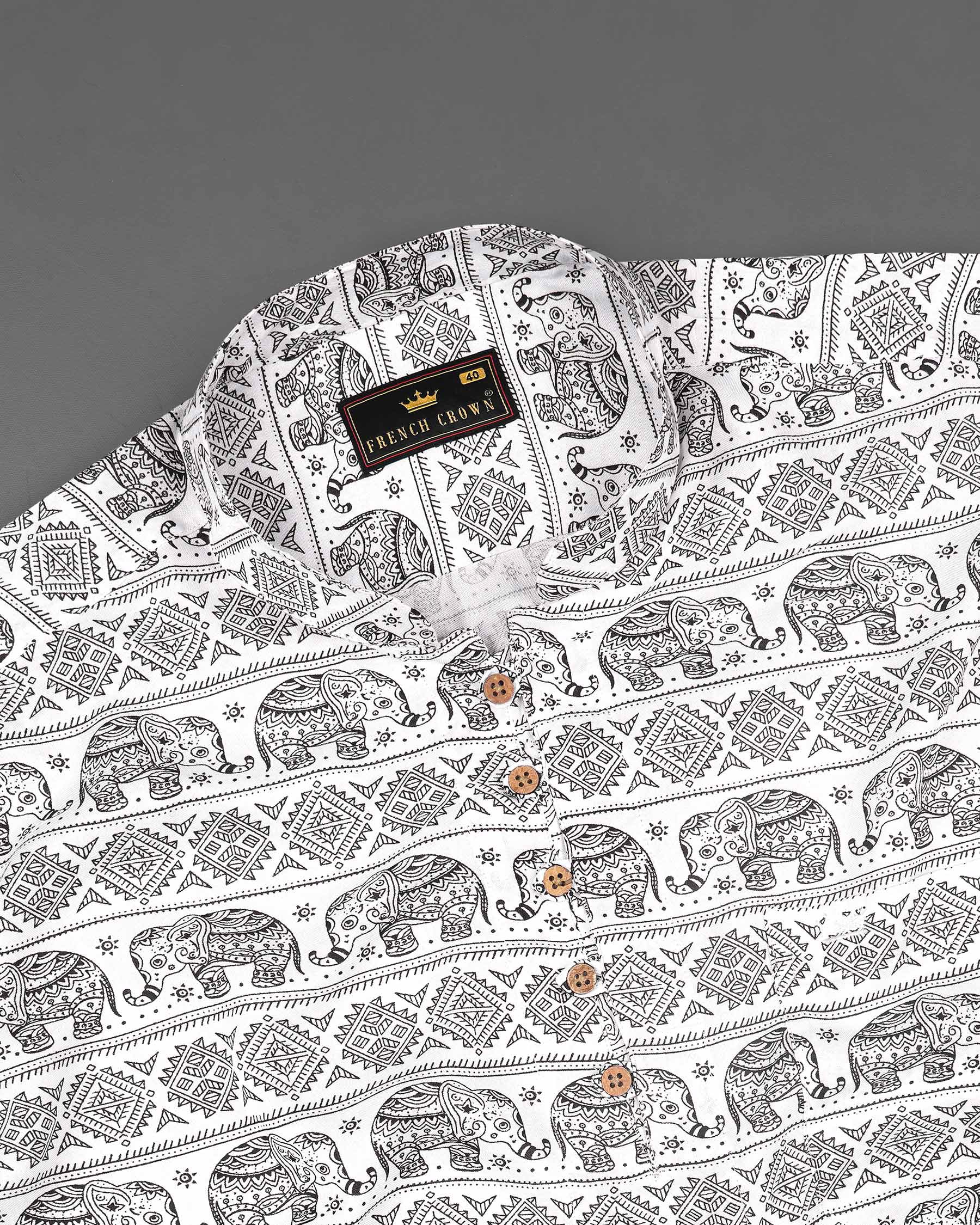 Bright White and Black Tribal Printed Premium Tencel Shirt 7925-KS-38, 7925-KS-H-38, 7925-KS-39, 7925-KS-H-39, 7925-KS-40, 7925-KS-H-40, 7925-KS-42, 7925-KS-H-42, 7925-KS-44, 7925-KS-H-44, 7925-KS-46, 7925-KS-H-46, 7925-KS-48, 7925-KS-H-48, 7925-KS-50, 7925-KS-H-50, 7925-KS-52, 7925-KS-H-52