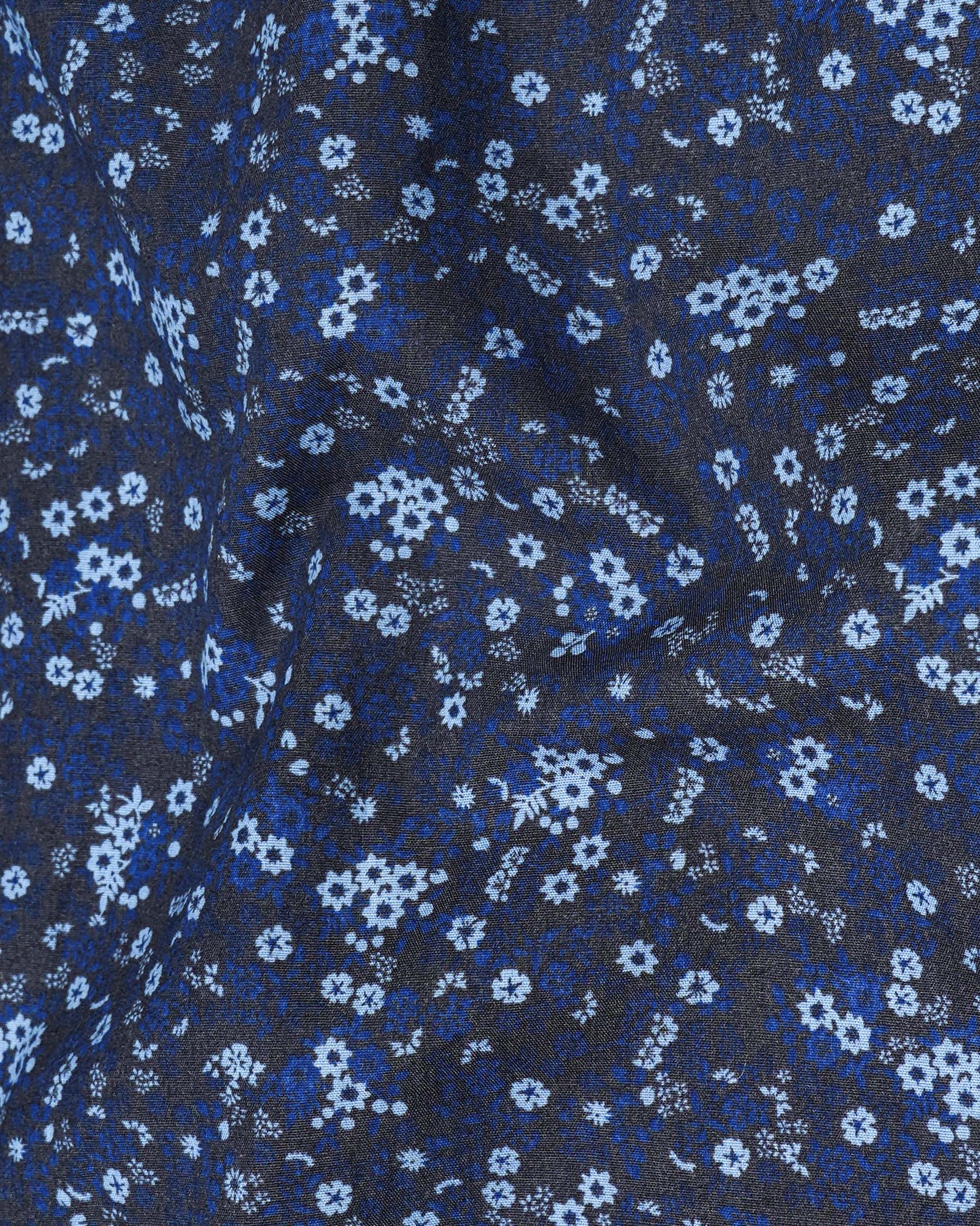 Zodiac Blue Ditzy Floral Printed Premium Cotton Shirt 7939-38, 7939-H-38, 7939-39, 7939-H-39, 7939-40, 7939-H-40, 7939-42, 7939-H-42, 7939-44, 7939-H-44, 7939-46, 7939-H-46, 7939-48, 7939-H-48, 7939-50, 7939-H-50, 7939-52, 7939-H-52