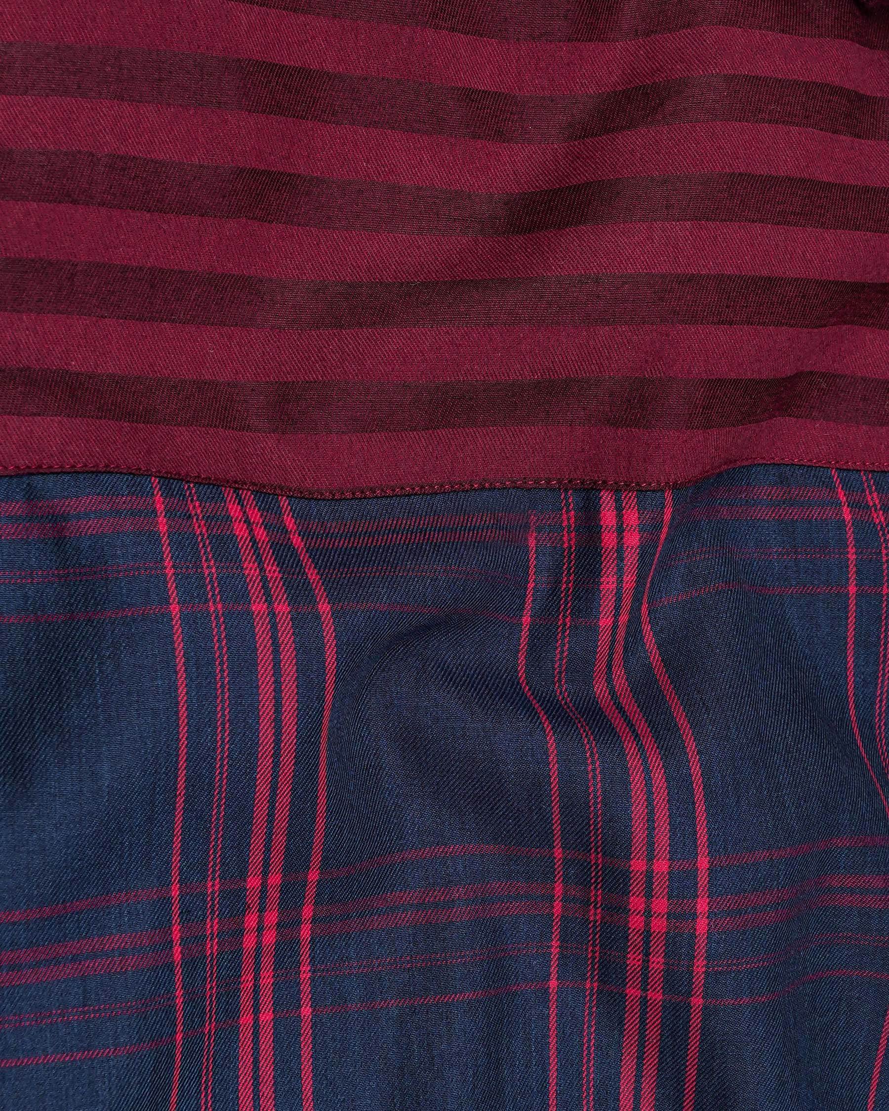 Wineberry With Tangaroa Navy Blue Plaid and Striped Twill Premium Cotton Designer Shirt 7942-P125-38, 7942-P125-H-38, 7942-P125-39, 7942-P125-H-39, 7942-P125-40, 7942-P125-H-40, 7942-P125-42, 7942-P125-H-42, 7942-P125-44, 7942-P125-H-44, 7942-P125-46, 7942-P125-H-46, 7942-P125-48, 7942-P125-H-48, 7942-P125-50, 7942-P125-H-50, 7942-P125-52, 7942-P125-H-52