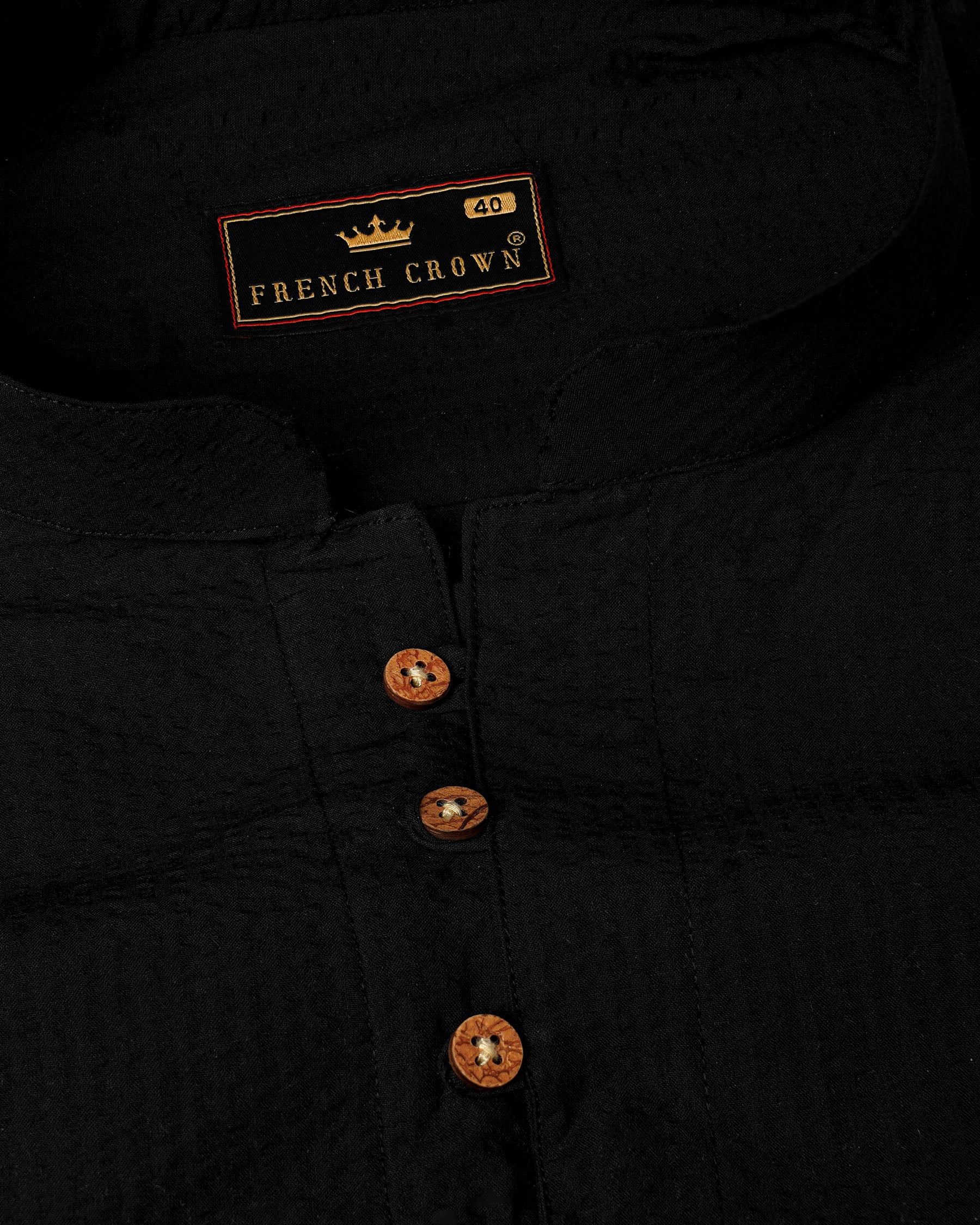 Jade Black Seersucker Giza Cotton Kurta Shirt 7950-KS-38, 7950-KS-H-38, 7950-KS-39, 7950-KS-H-39, 7950-KS-40, 7950-KS-H-40, 7950-KS-42, 7950-KS-H-42, 7950-KS-44, 7950-KS-H-44, 7950-KS-46, 7950-KS-H-46, 7950-KS-48, 7950-KS-H-48, 7950-KS-50, 7950-KS-H-50, 7950-KS-52, 7950-KS-H-52