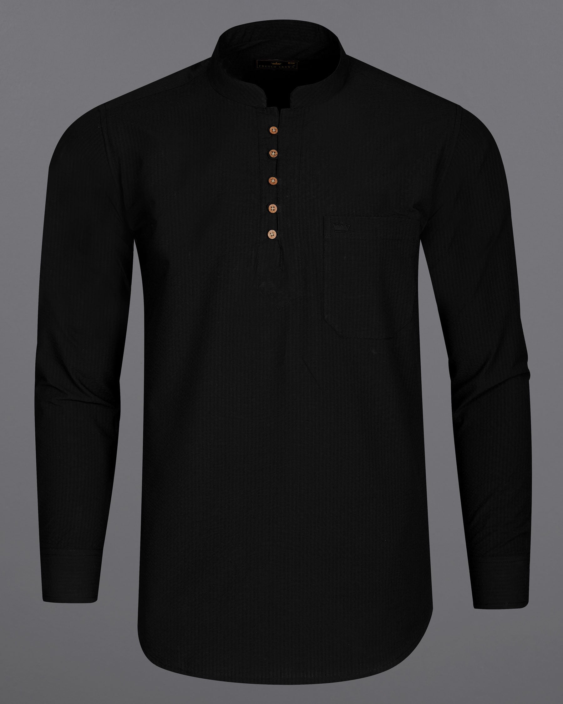 Jade Black Seersucker Giza Cotton Kurta Shirt 7950-KS-38, 7950-KS-H-38, 7950-KS-39, 7950-KS-H-39, 7950-KS-40, 7950-KS-H-40, 7950-KS-42, 7950-KS-H-42, 7950-KS-44, 7950-KS-H-44, 7950-KS-46, 7950-KS-H-46, 7950-KS-48, 7950-KS-H-48, 7950-KS-50, 7950-KS-H-50, 7950-KS-52, 7950-KS-H-52