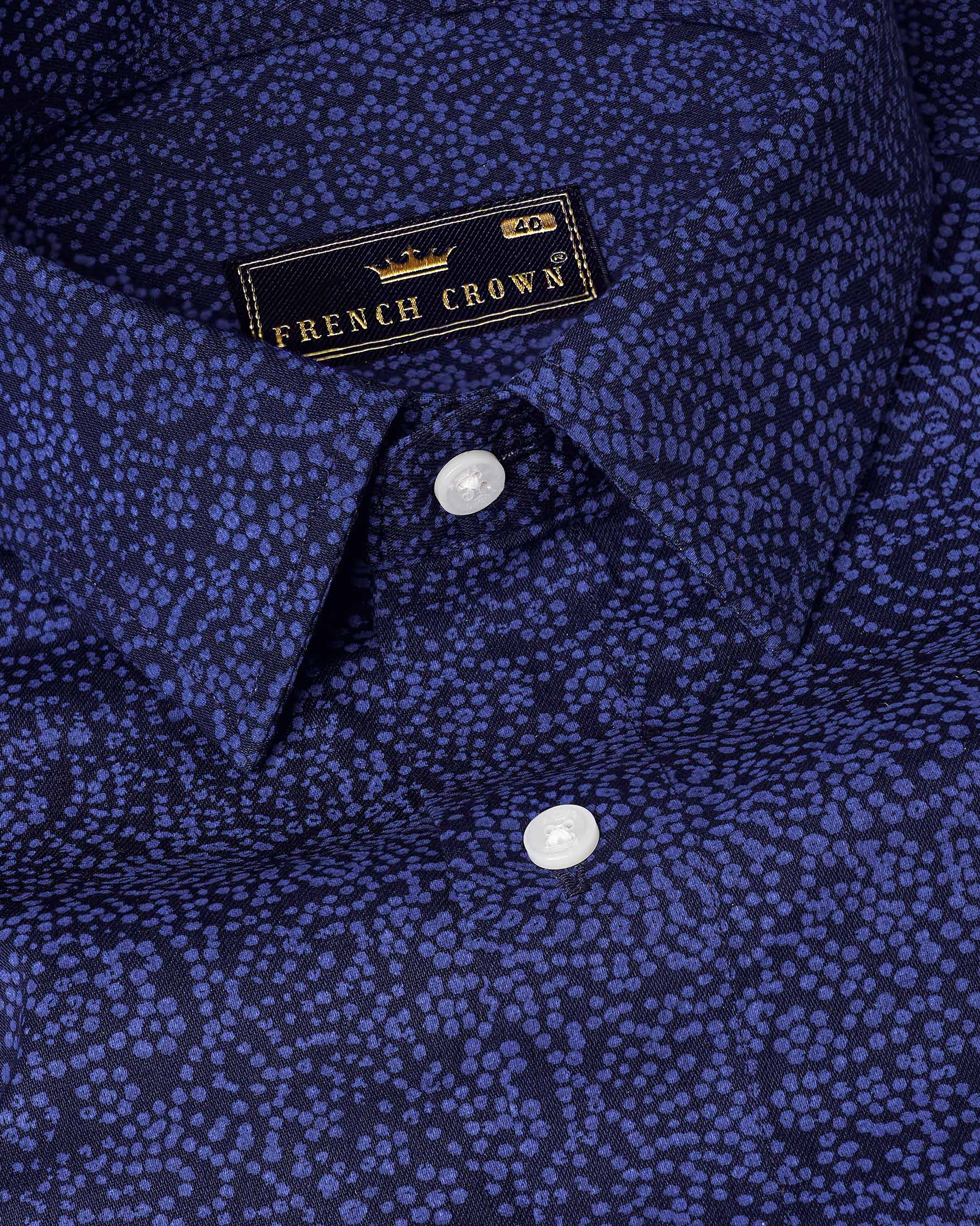 Mirage Navy Blue With San Marino Blue Paisley Chambray Premium Cotton Shirt 7959-38, 7959-H-38, 7959-39, 7959-H-39, 7959-40, 7959-H-40, 7959-42, 7959-H-42, 7959-44, 7959-H-44, 7959-46, 7959-H-46, 7959-48, 7959-H-48, 7959-50, 7959-H-50, 7959-52, 7959-H-52