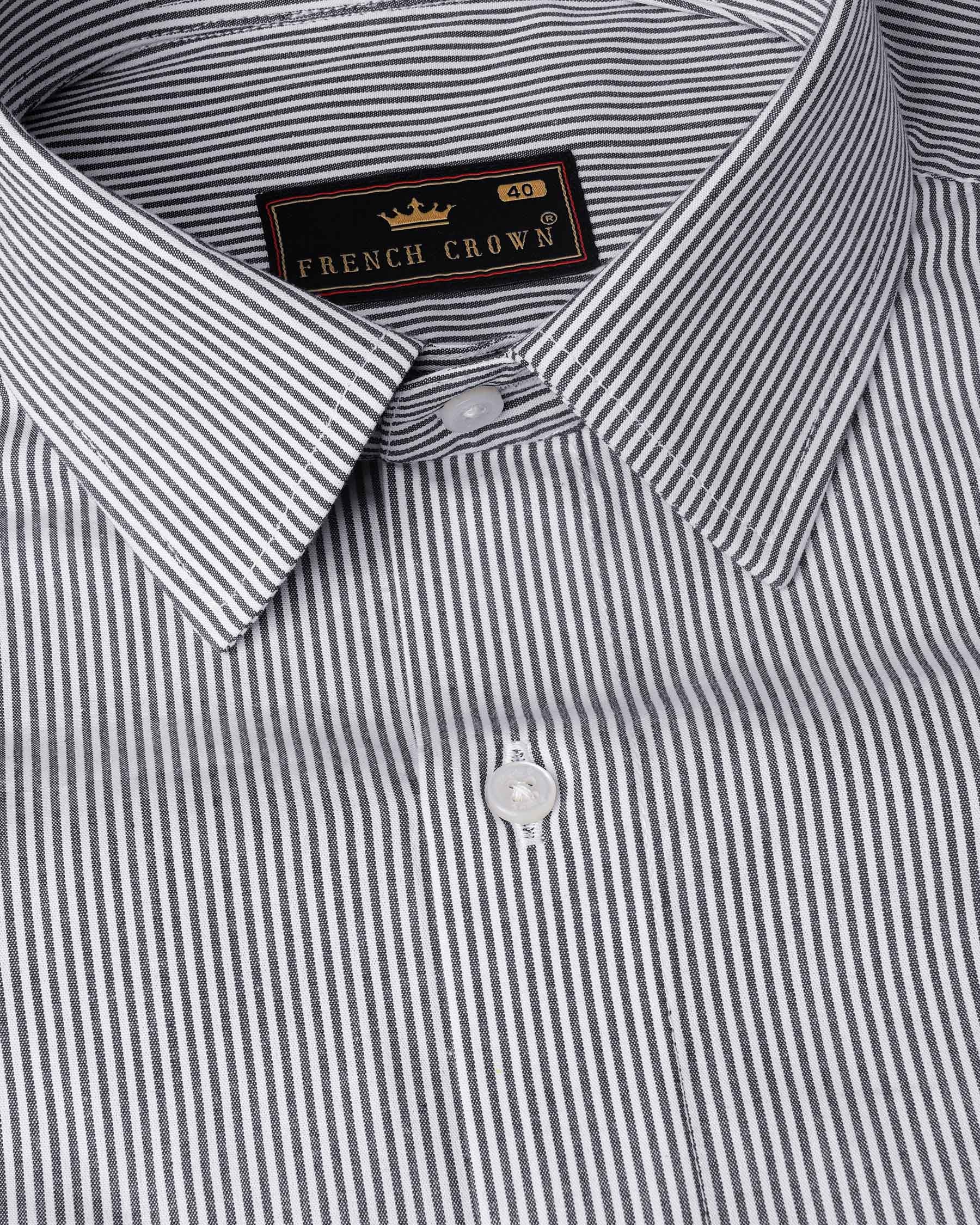 Fedora Gray and White Pin Striped Royal Oxford Shirt 7969-38, 7969-H-38, 7969-39, 7969-H-39, 7969-40, 7969-H-40, 7969-42, 7969-H-42, 7969-44, 7969-H-44, 7969-46, 7969-H-46, 7969-48, 7969-H-48, 7969-50, 7969-H-50, 7969-52, 7969-H-52