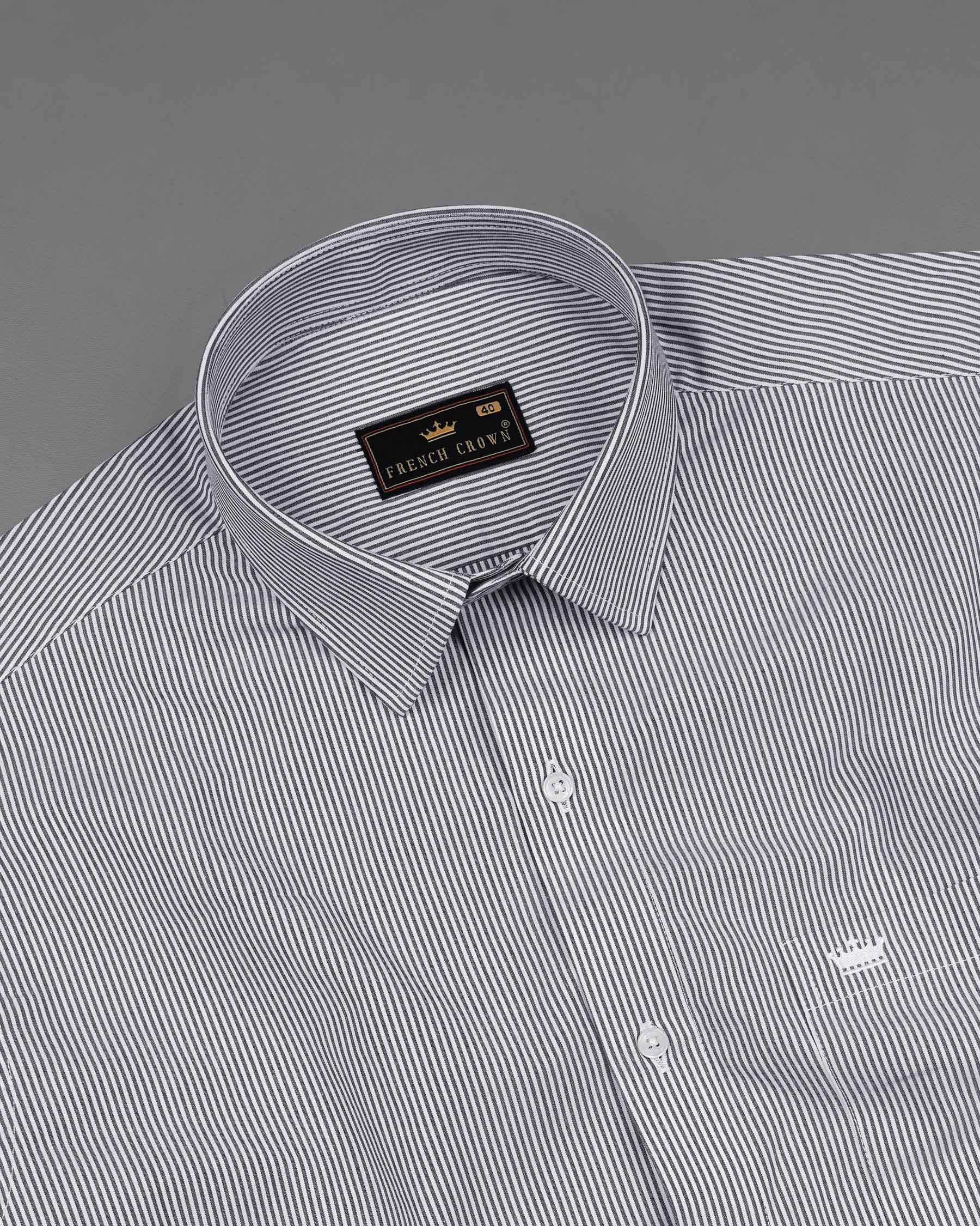 Fedora Gray and White Pin Striped Royal Oxford Shirt 7969-38, 7969-H-38, 7969-39, 7969-H-39, 7969-40, 7969-H-40, 7969-42, 7969-H-42, 7969-44, 7969-H-44, 7969-46, 7969-H-46, 7969-48, 7969-H-48, 7969-50, 7969-H-50, 7969-52, 7969-H-52