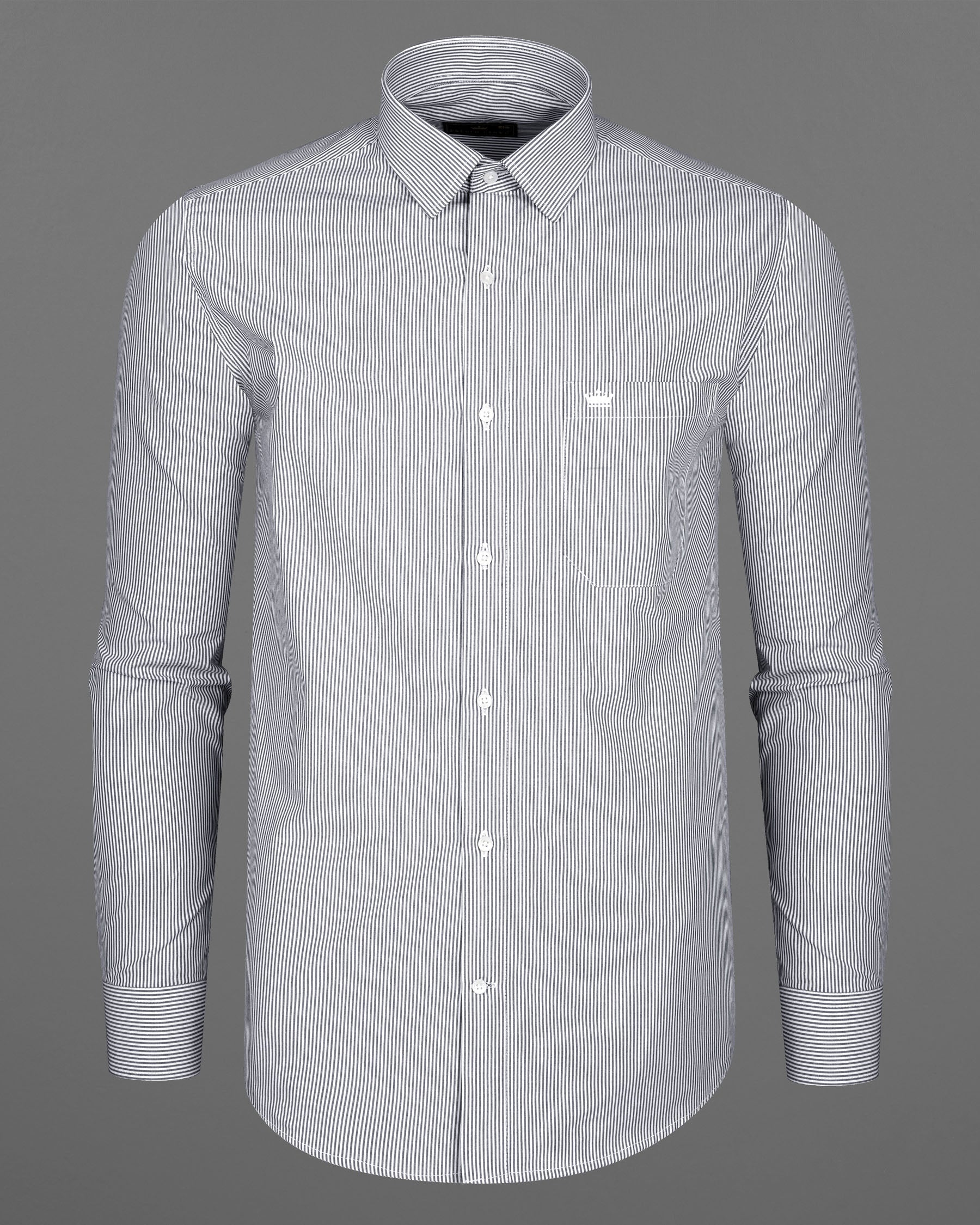 Fedora Gray and White Pin Striped Royal Oxford Shirt 7969-38, 7969-H-38, 7969-39, 7969-H-39, 7969-40, 7969-H-40, 7969-42, 7969-H-42, 7969-44, 7969-H-44, 7969-46, 7969-H-46, 7969-48, 7969-H-48, 7969-50, 7969-H-50, 7969-52, 7969-H-52