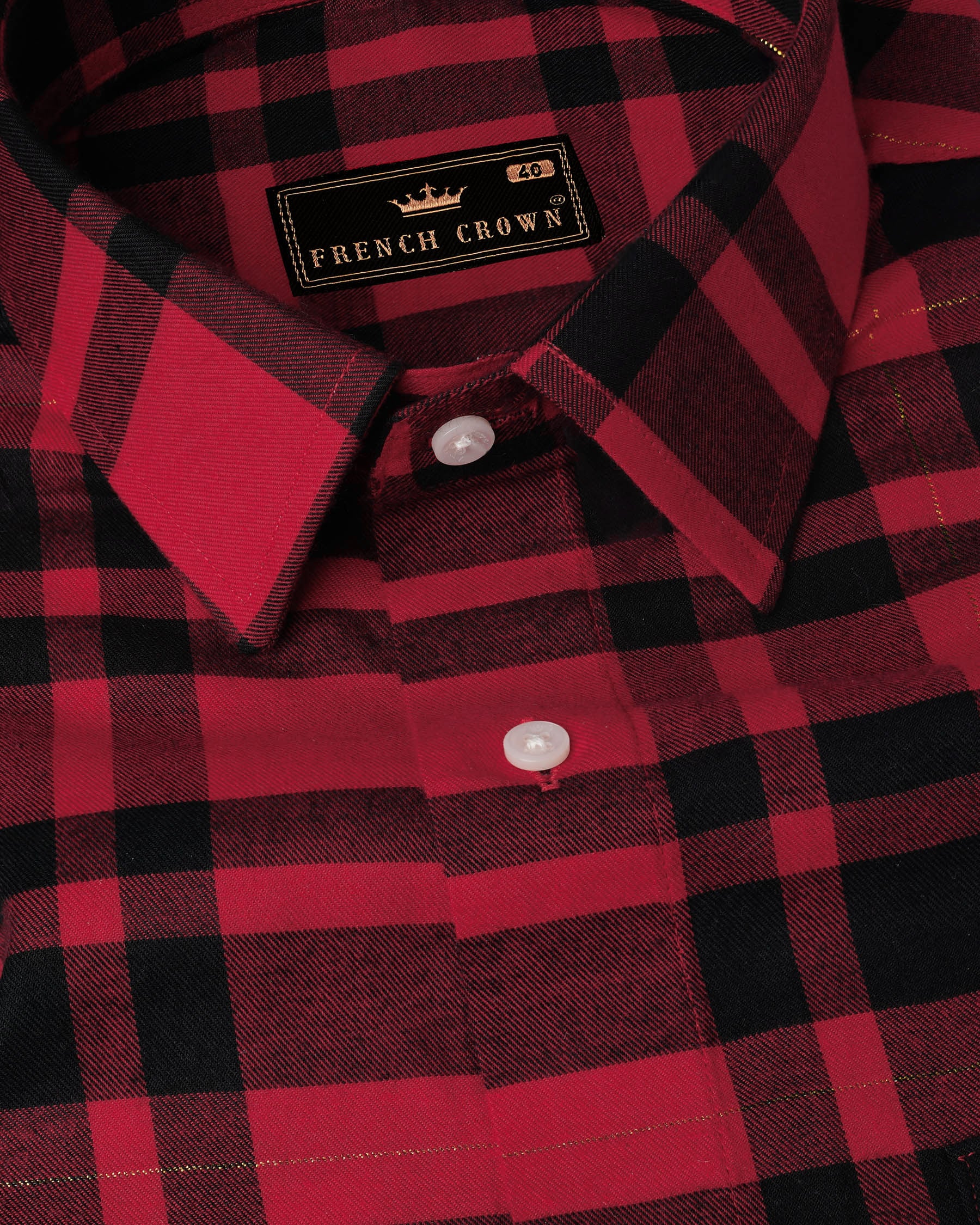 Vivid Auburn Red Plaid Flannel Premium Cotton Shirt 7971-38, 7971-H-38, 7971-39, 7971-H-39, 7971-40, 7971-H-40, 7971-42, 7971-H-42, 7971-44, 7971-H-44, 7971-46, 7971-H-46, 7971-48, 7971-H-48, 7971-50, 7971-H-50, 7971-52, 7971-H-52
