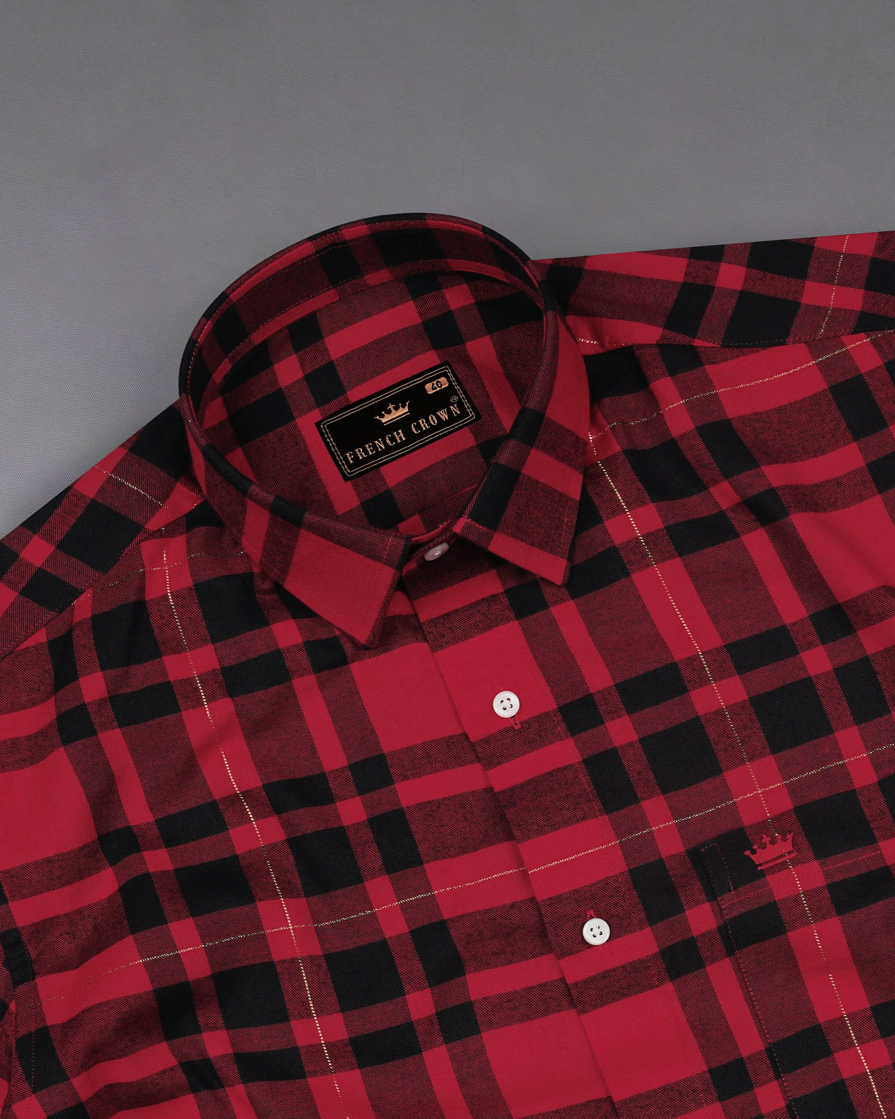 Vivid Auburn Red Plaid Flannel Premium Cotton Shirt 7971-38, 7971-H-38, 7971-39, 7971-H-39, 7971-40, 7971-H-40, 7971-42, 7971-H-42, 7971-44, 7971-H-44, 7971-46, 7971-H-46, 7971-48, 7971-H-48, 7971-50, 7971-H-50, 7971-52, 7971-H-52