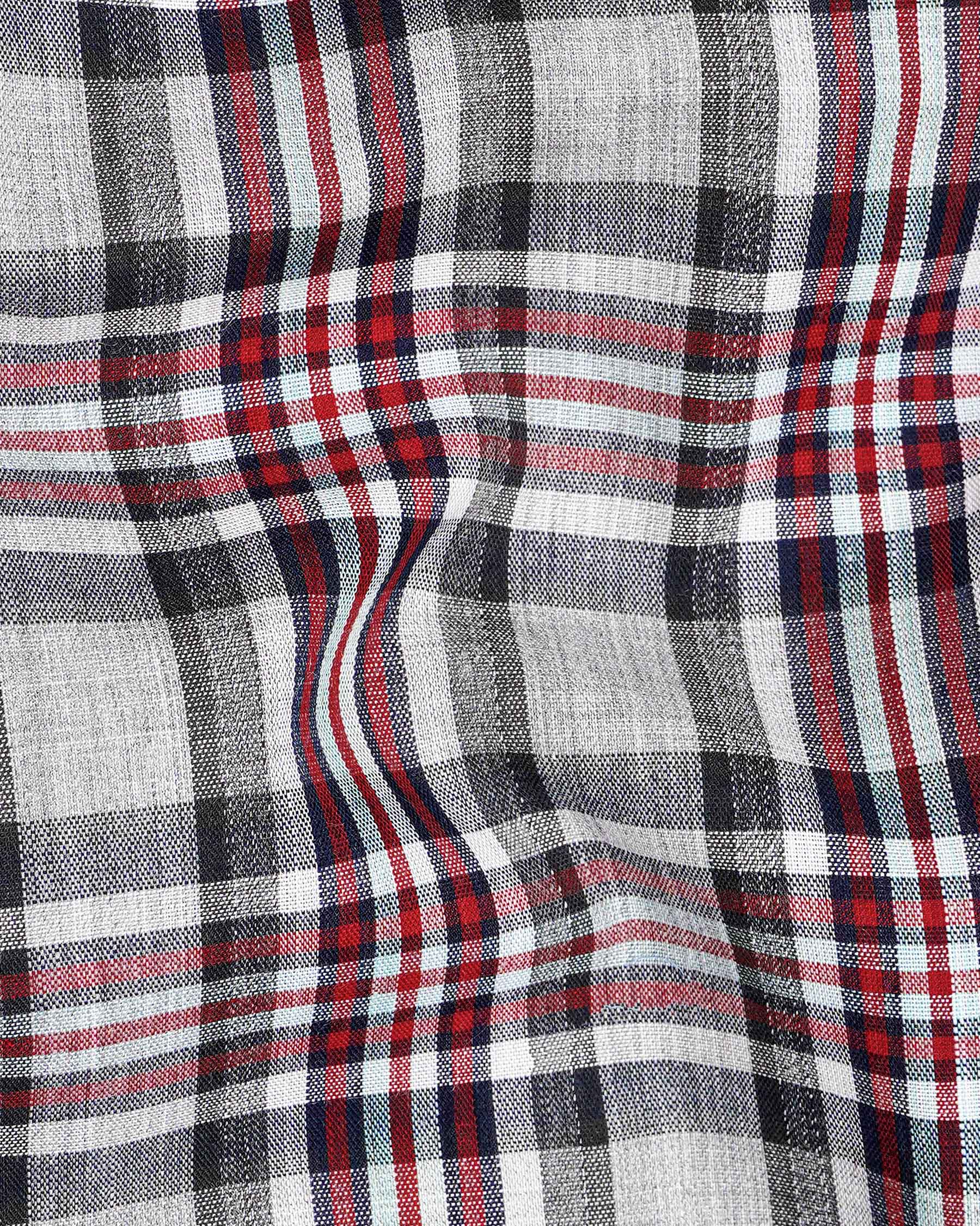 Pale Slate Gray with Tabasco Red Plaid Chambray Premium Cotton Shirt 7988-BLK-38, 7988-BLK-H-38, 7988-BLK-39, 7988-BLK-H-39, 7988-BLK-40, 7988-BLK-H-40, 7988-BLK-42, 7988-BLK-H-42, 7988-BLK-44, 7988-BLK-H-44, 7988-BLK-46, 7988-BLK-H-46, 7988-BLK-48, 7988-BLK-H-48, 7988-BLK-50, 7988-BLK-H-50, 7988-BLK-52, 7988-BLK-H-52