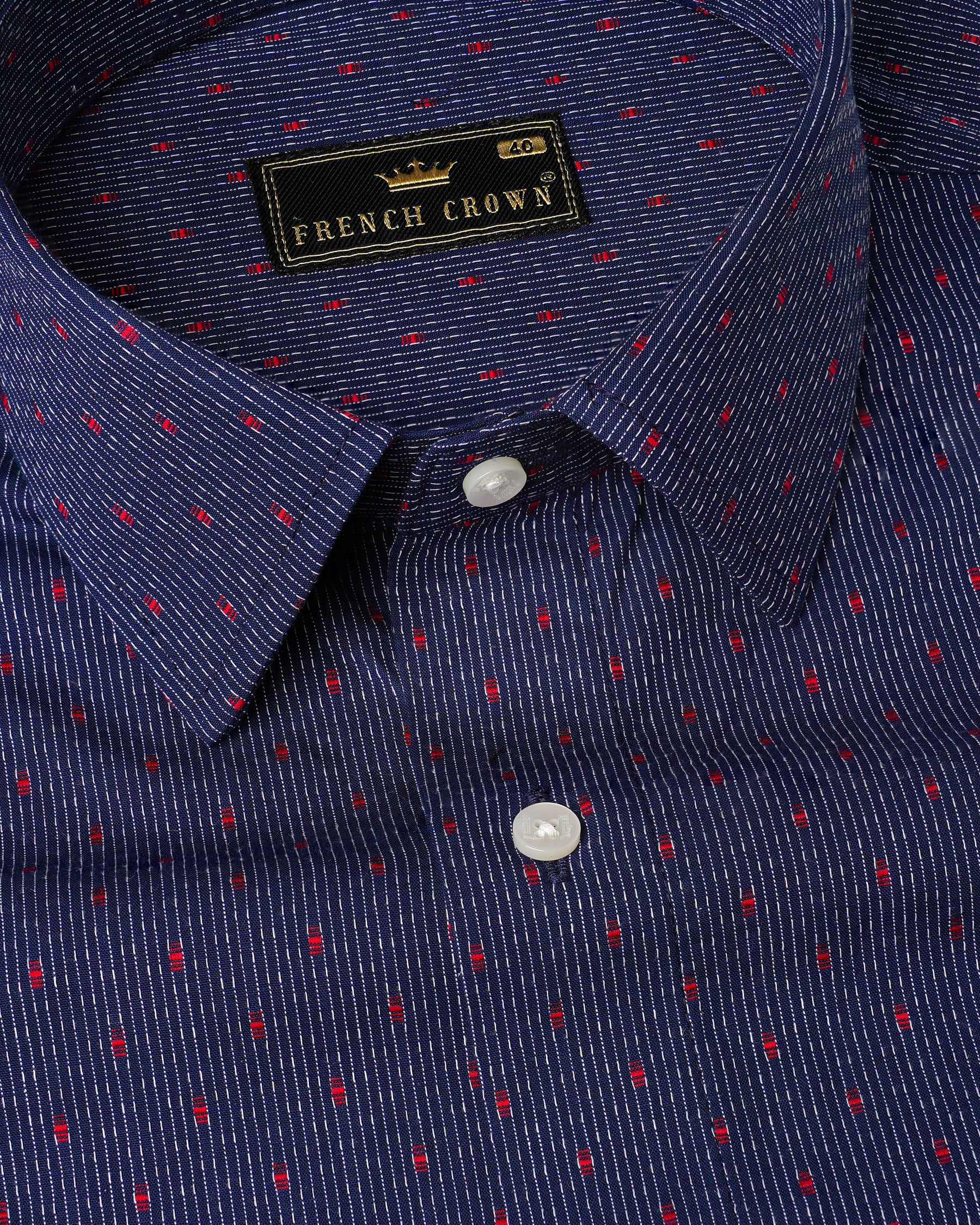 Port Gore Blue and Cadmium Red Dobby Textured Premium Giza Cotton Shirt 8003-38,8003-H-38,8003-39,8003-H-39,8003-40,8003-H-40,8003-42,8003-H-42,8003-44,8003-H-44,8003-46,8003-H-46,8003-48,8003-H-48,8003-50,8003-H-50,8003-52,8003-H-52