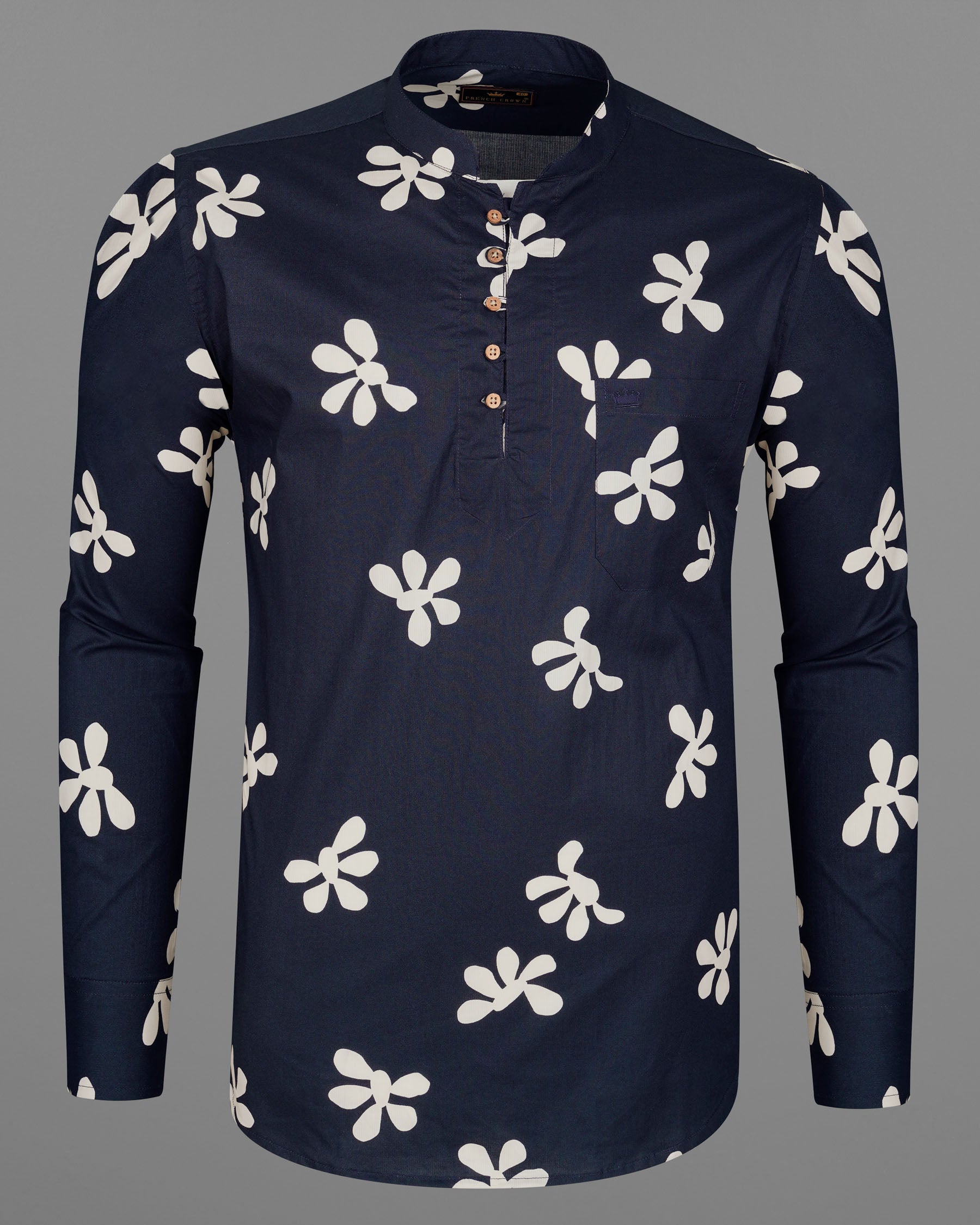 Ebony Clay Blue Floral Printed Dobby Textured Premium Giza Cotton Kurta Shirt 8004-KS-38,8004-KS-H-38,8004-KS-39,8004-KS-H-39,8004-KS-40,8004-KS-H-40,8004-KS-42,8004-KS-H-42,8004-KS-44,8004-KS-H-44,8004-KS-46,8004-KS-H-46,8004-KS-48,8004-KS-H-48,8004-KS-50,8004-KS-H-50,8004-KS-52,8004-KS-H-52