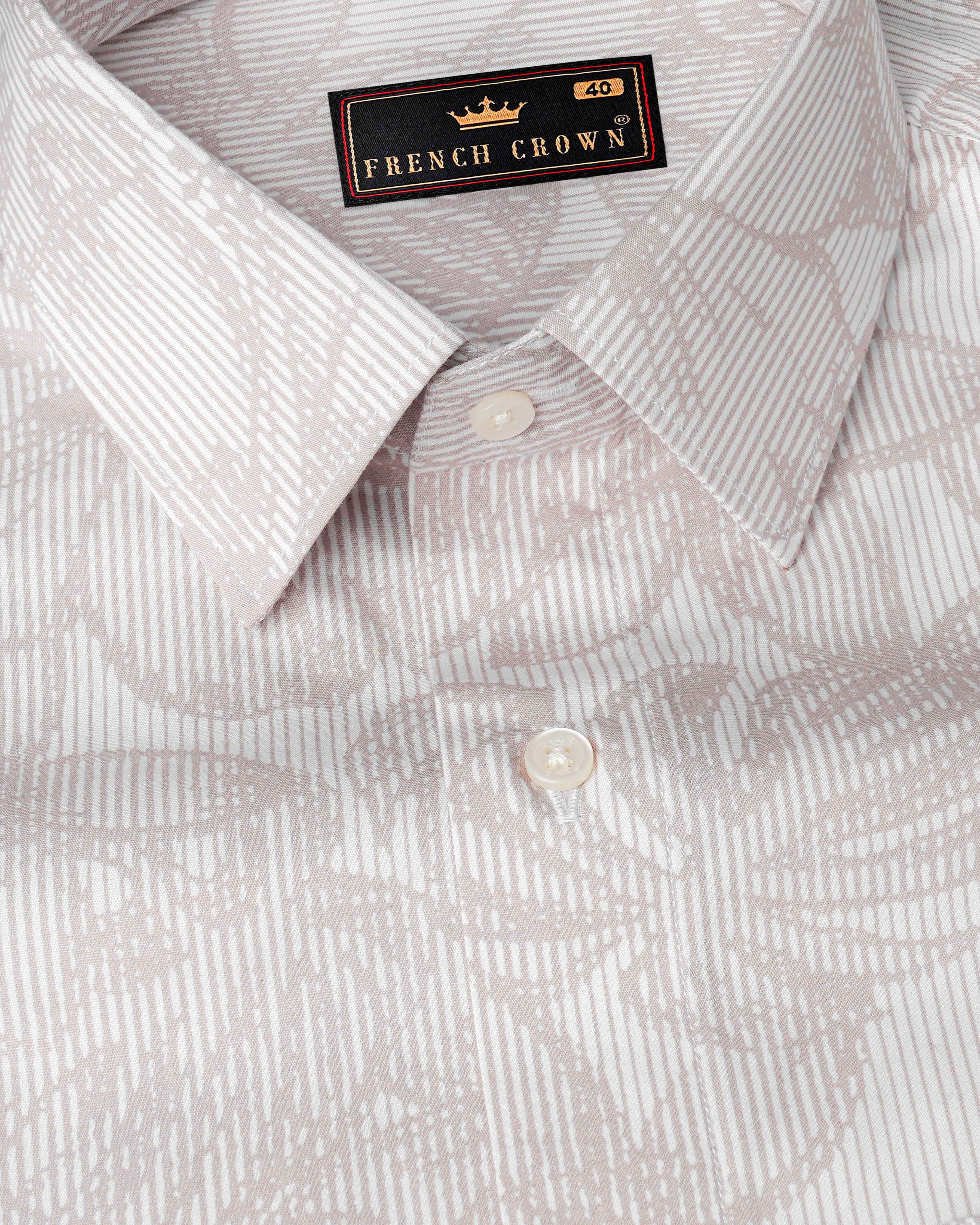 Pale Slate Brown and White Floral Printed Premium Cotton Shirt 8028-38, 8028-H-38, 8028-39,8028-H-39, 8028-40, 8028-H-40, 8028-42, 8028-H-42, 8028-44, 8028-H-44, 8028-46, 8028-H-46, 8028-48, 8028-H-48, 8028-50, 8028-H-50, 8028-52, 8028-H-52