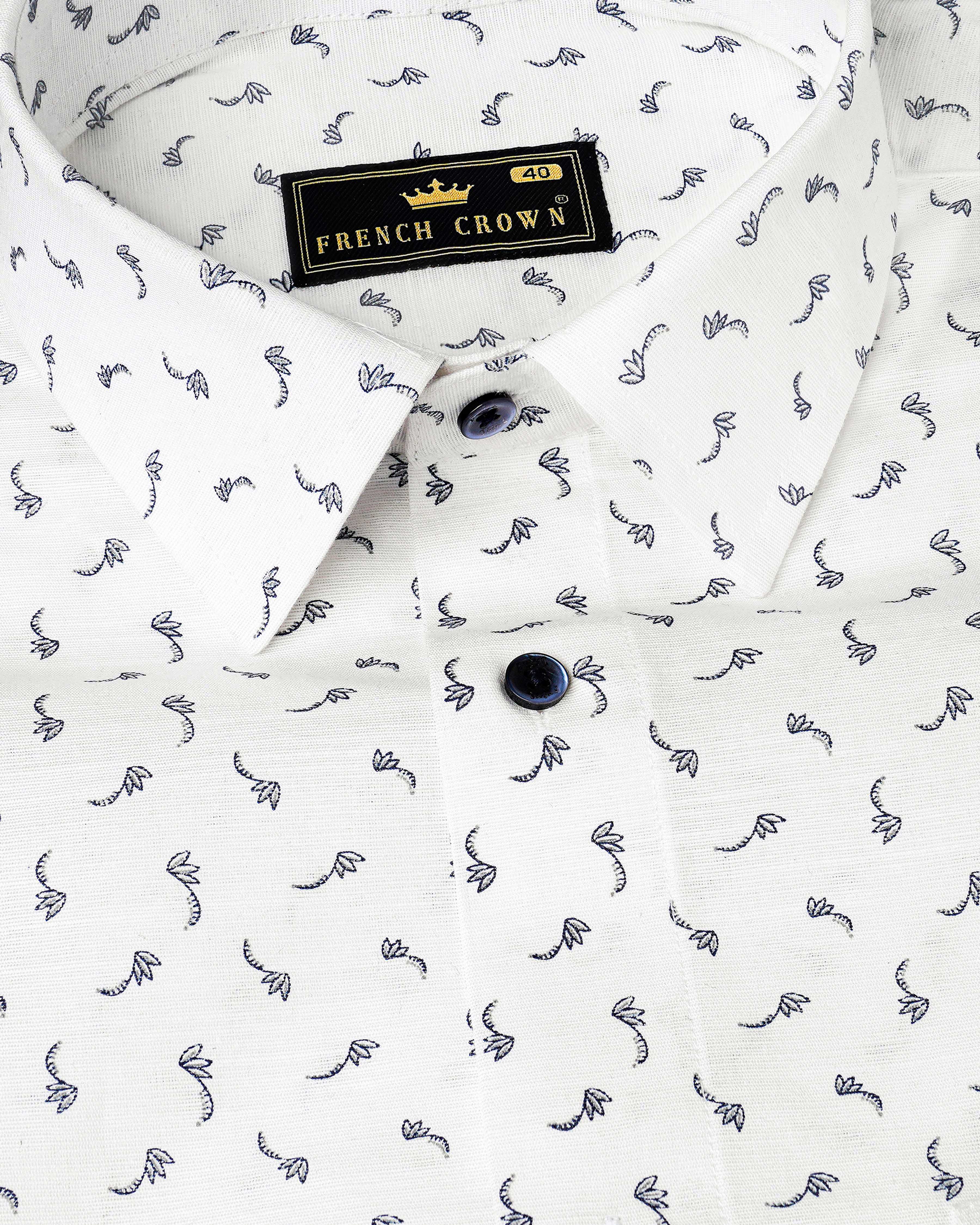 Bright White Printed Luxurious Linen Shirt 8030-BLE-38, 8030-BLE-H-38, 8030-BLE-39,8030-BLE-H-39, 8030-BLE-40, 8030-BLE-H-40, 8030-BLE-42, 8030-BLE-H-42, 8030-BLE-44, 8030-BLE-H-44, 8030-BLE-46, 8030-BLE-H-46, 8030-BLE-48, 8030-BLE-H-48, 8030-BLE-50, 8030-BLE-H-50, 8030-BLE-52, 8030-BLE-H-52