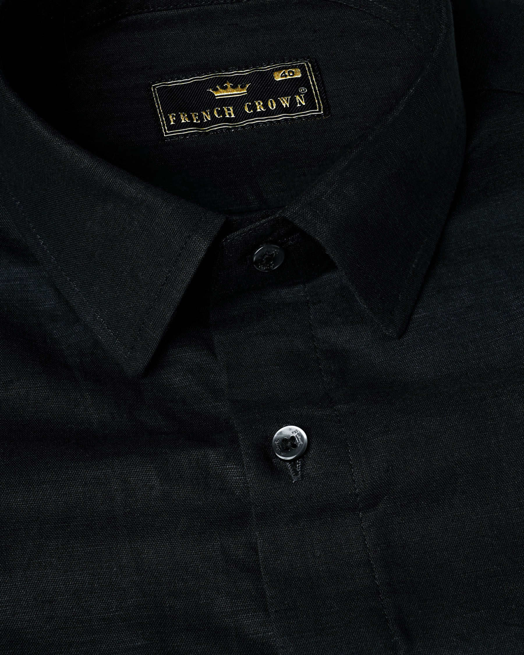 Jade Black Textured Luxurious Linen Shirt 8047-BLK-38, 8047-BLK-H-38, 8047-BLK-39, 8047-BLK-H-39, 8047-BLK-40, 8047-BLK-H-40, 8047-BLK-42, 8047-BLK-H-42, 8047-BLK-44, 8047-BLK-H-44, 8047-BLK-46, 8047-BLK-H-46, 8047-BLK-48, 8047-BLK-H-48, 8047-BLK-50, 8047-BLK-H-50, 8047-BLK-52, 8047-BLK-H-52