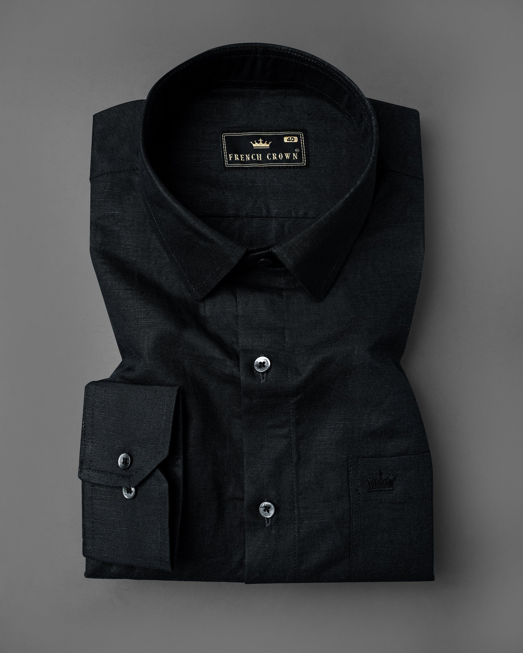 Jade Black Textured Luxurious Linen Shirt 8047-BLK-38, 8047-BLK-H-38, 8047-BLK-39, 8047-BLK-H-39, 8047-BLK-40, 8047-BLK-H-40, 8047-BLK-42, 8047-BLK-H-42, 8047-BLK-44, 8047-BLK-H-44, 8047-BLK-46, 8047-BLK-H-46, 8047-BLK-48, 8047-BLK-H-48, 8047-BLK-50, 8047-BLK-H-50, 8047-BLK-52, 8047-BLK-H-52