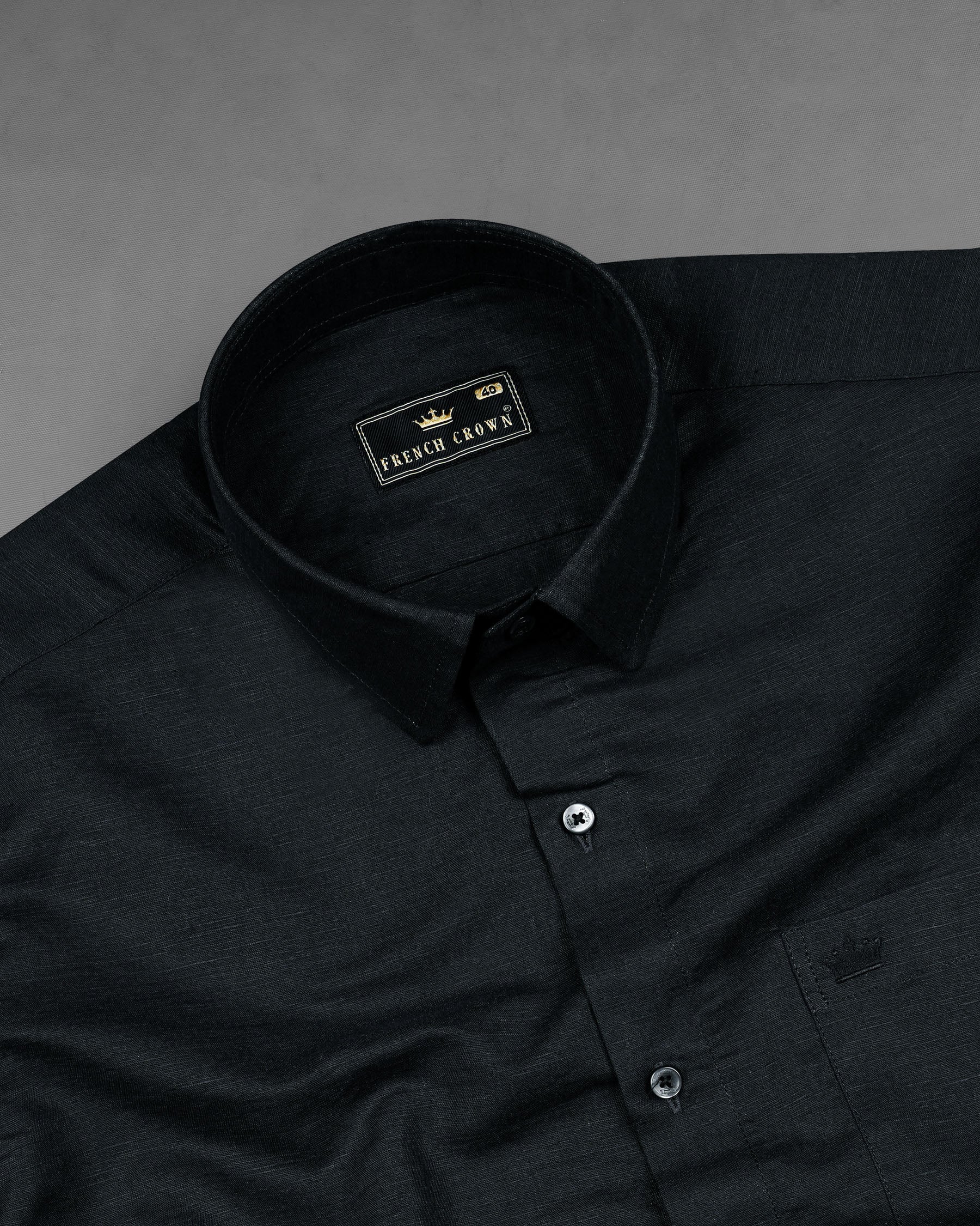 Jade Black Textured Luxurious Linen Shirt 8047-BLK-38, 8047-BLK-H-38, 8047-BLK-39, 8047-BLK-H-39, 8047-BLK-40, 8047-BLK-H-40, 8047-BLK-42, 8047-BLK-H-42, 8047-BLK-44, 8047-BLK-H-44, 8047-BLK-46, 8047-BLK-H-46, 8047-BLK-48, 8047-BLK-H-48, 8047-BLK-50, 8047-BLK-H-50, 8047-BLK-52, 8047-BLK-H-52