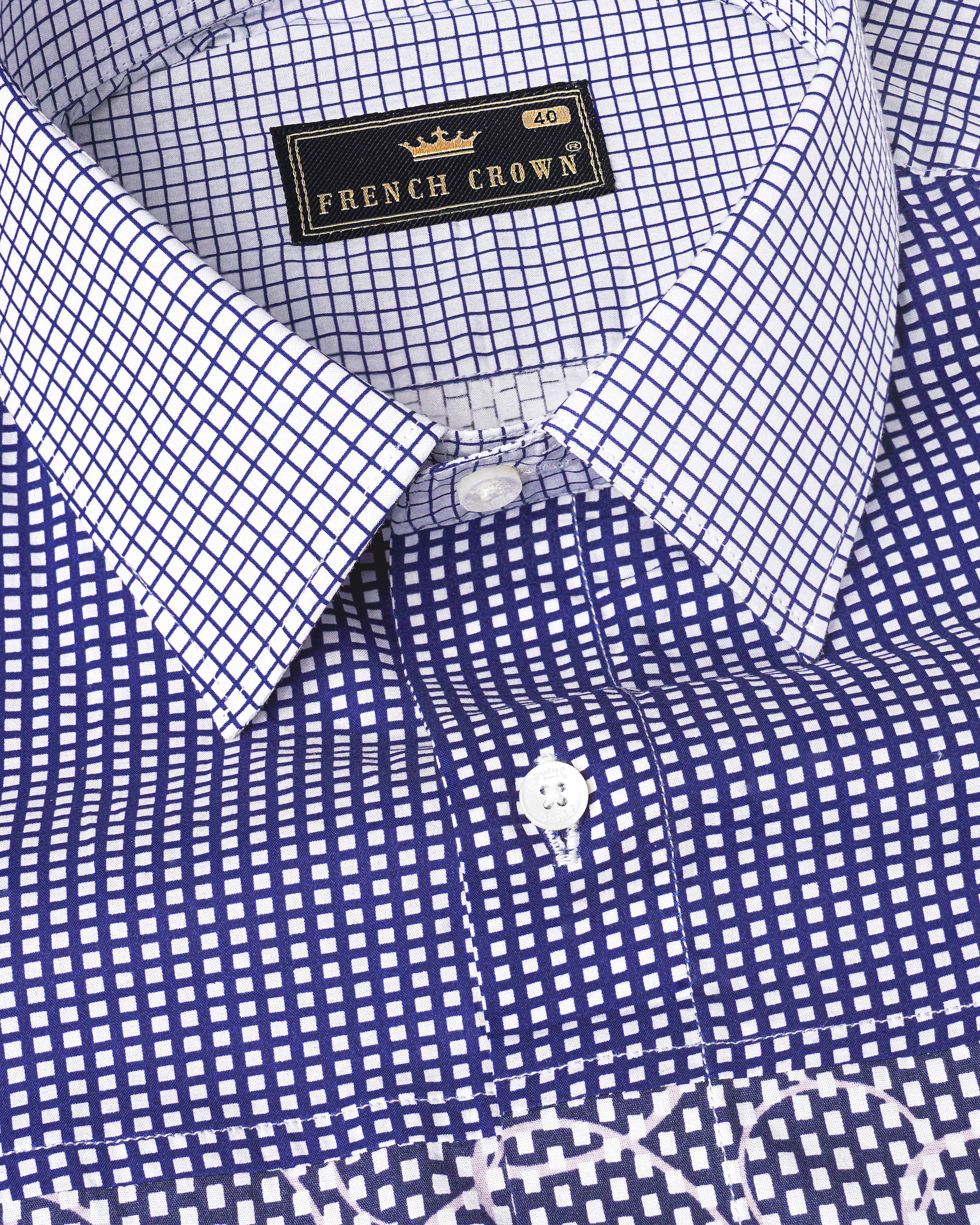 Meteorite Blue and White Premium Cotton Designer Block Shirt 8050-P112-38, 8050-P112-H-38, 8050-P112-39,8050-P112-H-39, 8050-P112-40, 8050-P112-H-40, 8050-P112-42, 8050-P112-H-42, 8050-P112-44, 8050-P112-H-44, 8050-P112-46, 8050-P112-H-46, 8050-P112-48, 8050-P112-H-48, 8050-P112-50, 8050-P112-H-50, 8050-P112-52, 8050-P112-H-52