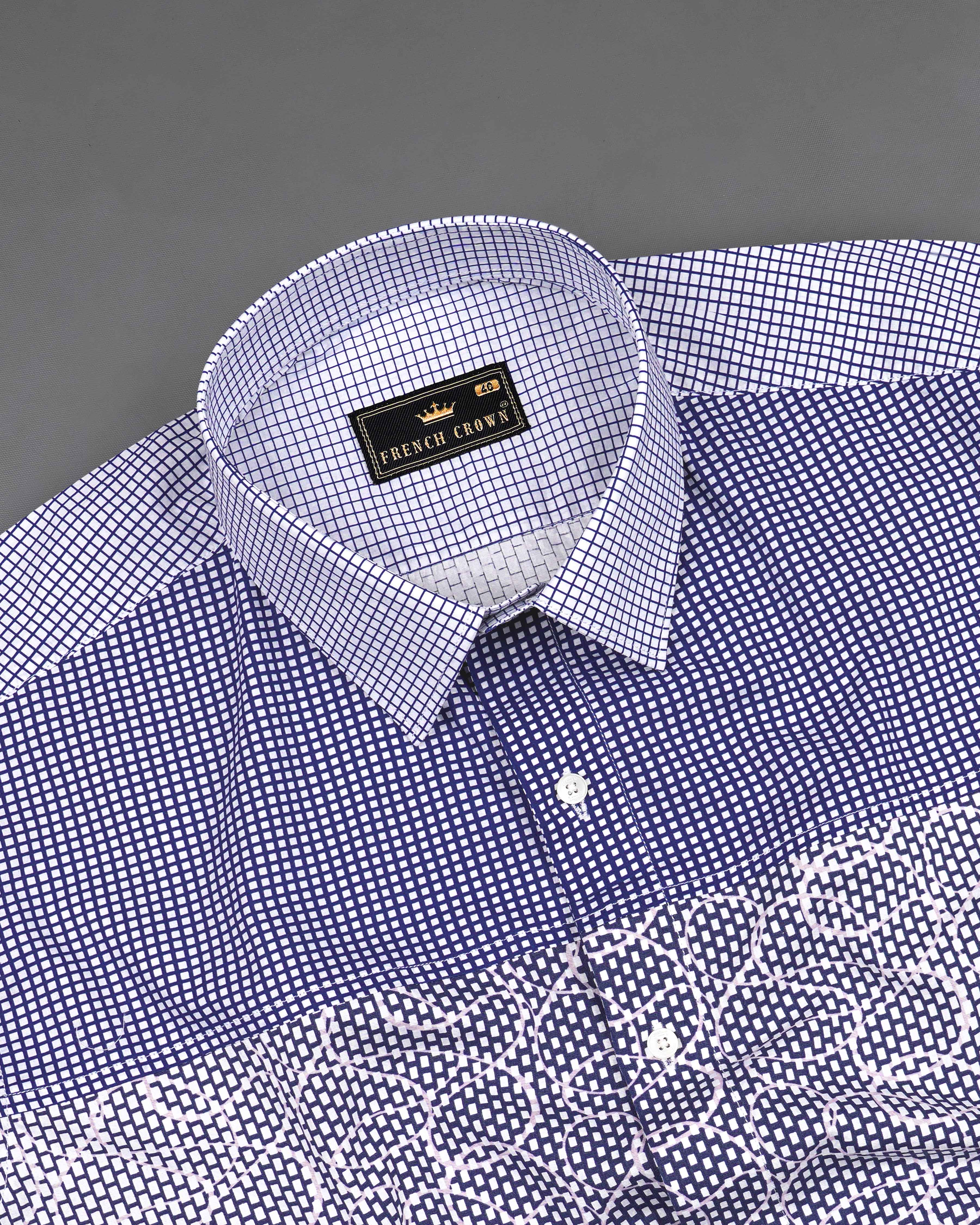 Meteorite Blue and White Premium Cotton Designer Block Shirt 8050-P112-38, 8050-P112-H-38, 8050-P112-39,8050-P112-H-39, 8050-P112-40, 8050-P112-H-40, 8050-P112-42, 8050-P112-H-42, 8050-P112-44, 8050-P112-H-44, 8050-P112-46, 8050-P112-H-46, 8050-P112-48, 8050-P112-H-48, 8050-P112-50, 8050-P112-H-50, 8050-P112-52, 8050-P112-H-52