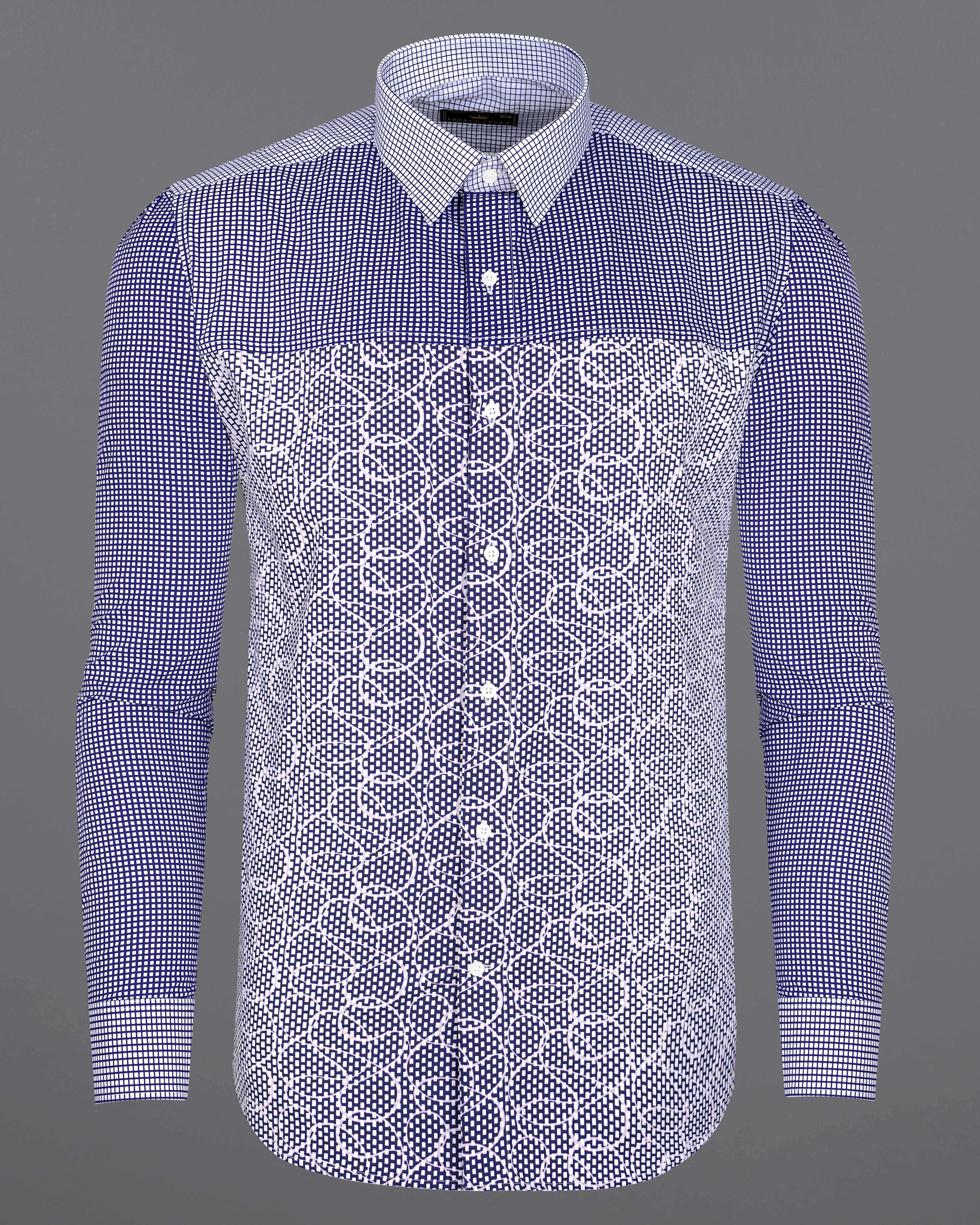 Meteorite Blue and White Premium Cotton Designer Block Shirt 8050-P112-38, 8050-P112-H-38, 8050-P112-39,8050-P112-H-39, 8050-P112-40, 8050-P112-H-40, 8050-P112-42, 8050-P112-H-42, 8050-P112-44, 8050-P112-H-44, 8050-P112-46, 8050-P112-H-46, 8050-P112-48, 8050-P112-H-48, 8050-P112-50, 8050-P112-H-50, 8050-P112-52, 8050-P112-H-52