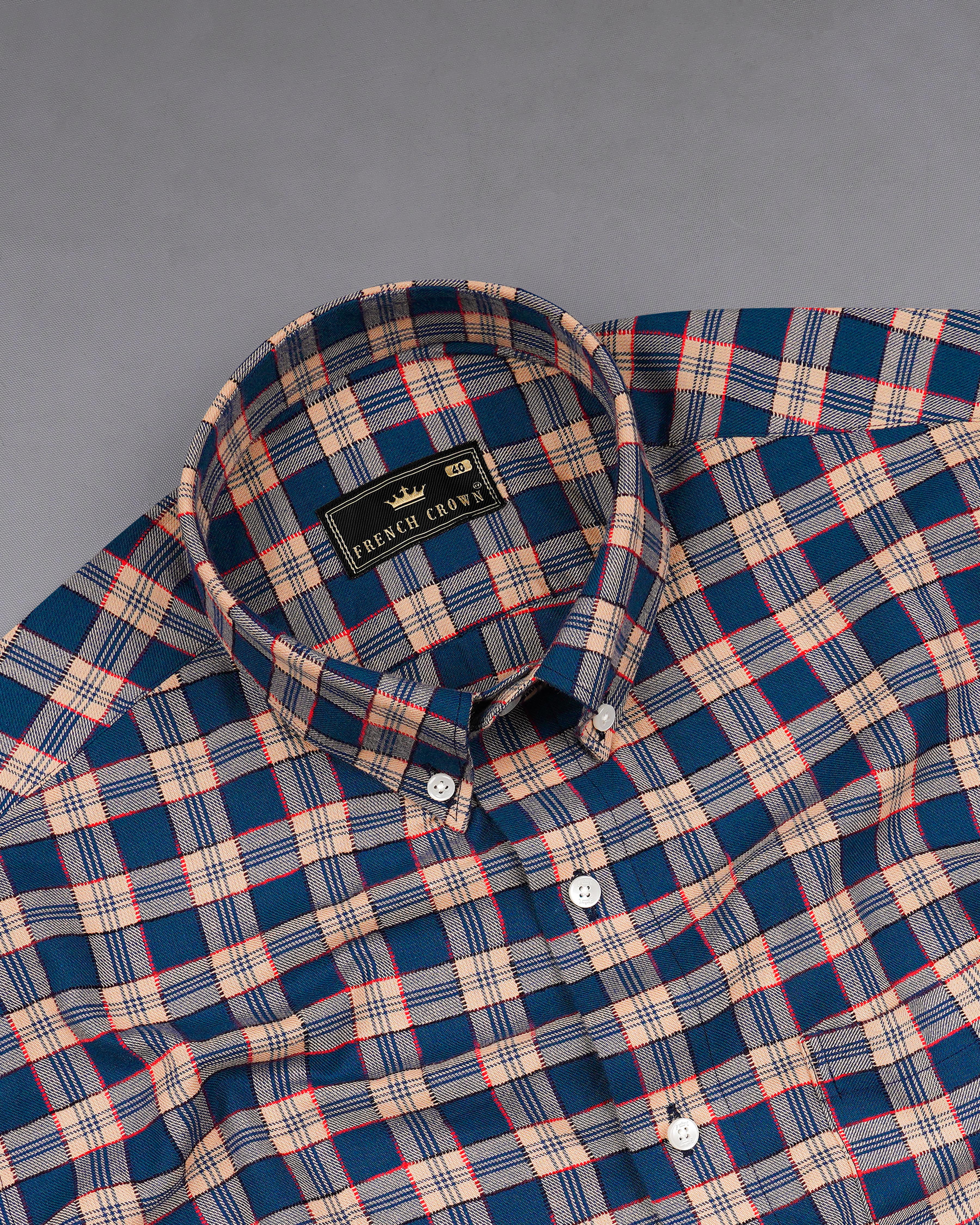 Tarawera Navy Blue with Tequila Light Brown Plaid Dobby Textured Premium Giza Cotton Shirt 8067-BD-38, 8067-BD-H-38, 8067-BD-39, 8067-BD-H-39, 8067-BD-40, 8067-BD-H-40, 8067-BD-42, 8067-BD-H-42, 8067-BD-44, 8067-BD-H-44, 8067-BD-46, 8067-BD-H-46, 8067-BD-48, 8067-BD-H-48, 8067-BD-50, 8067-BD-H-50, 8067-BD-52, 8067-BD-H-52