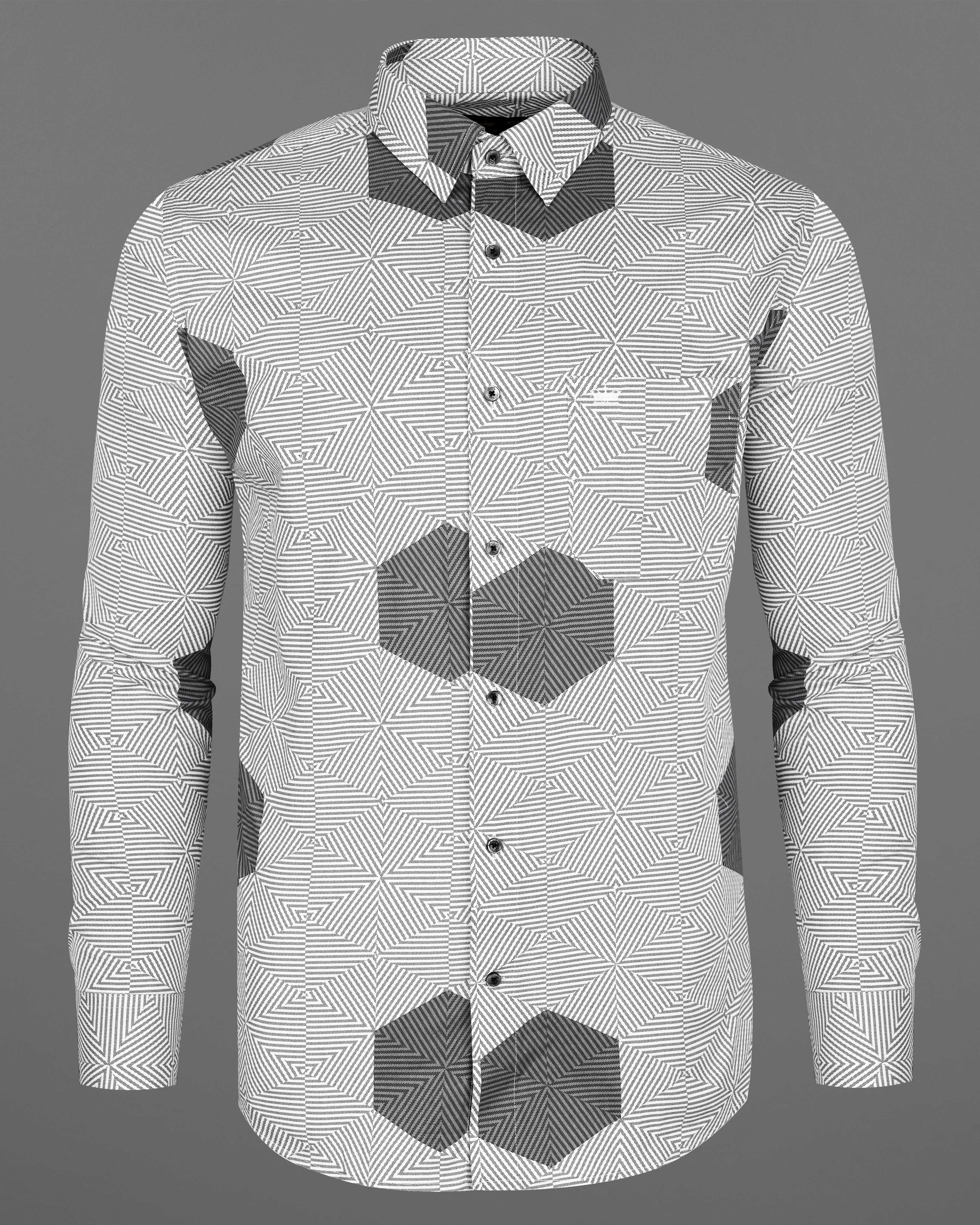 Oslo Gray and Bright White 3D Printed Super Soft Premium Cotton Shirt 8072-BLK-38, 8072-BLK-H-38, 8072-BLK-39, 8072-BLK-H-39, 8072-BLK-40, 8072-BLK-H-40, 8072-BLK-42, 8072-BLK-H-42, 8072-BLK-44, 8072-BLK-H-44, 8072-BLK-46, 8072-BLK-H-46, 8072-BLK-48, 8072-BLK-H-48, 8072-BLK-50, 8072-BLK-H-50, 8072-BLK-52, 8072-BLK-H-52