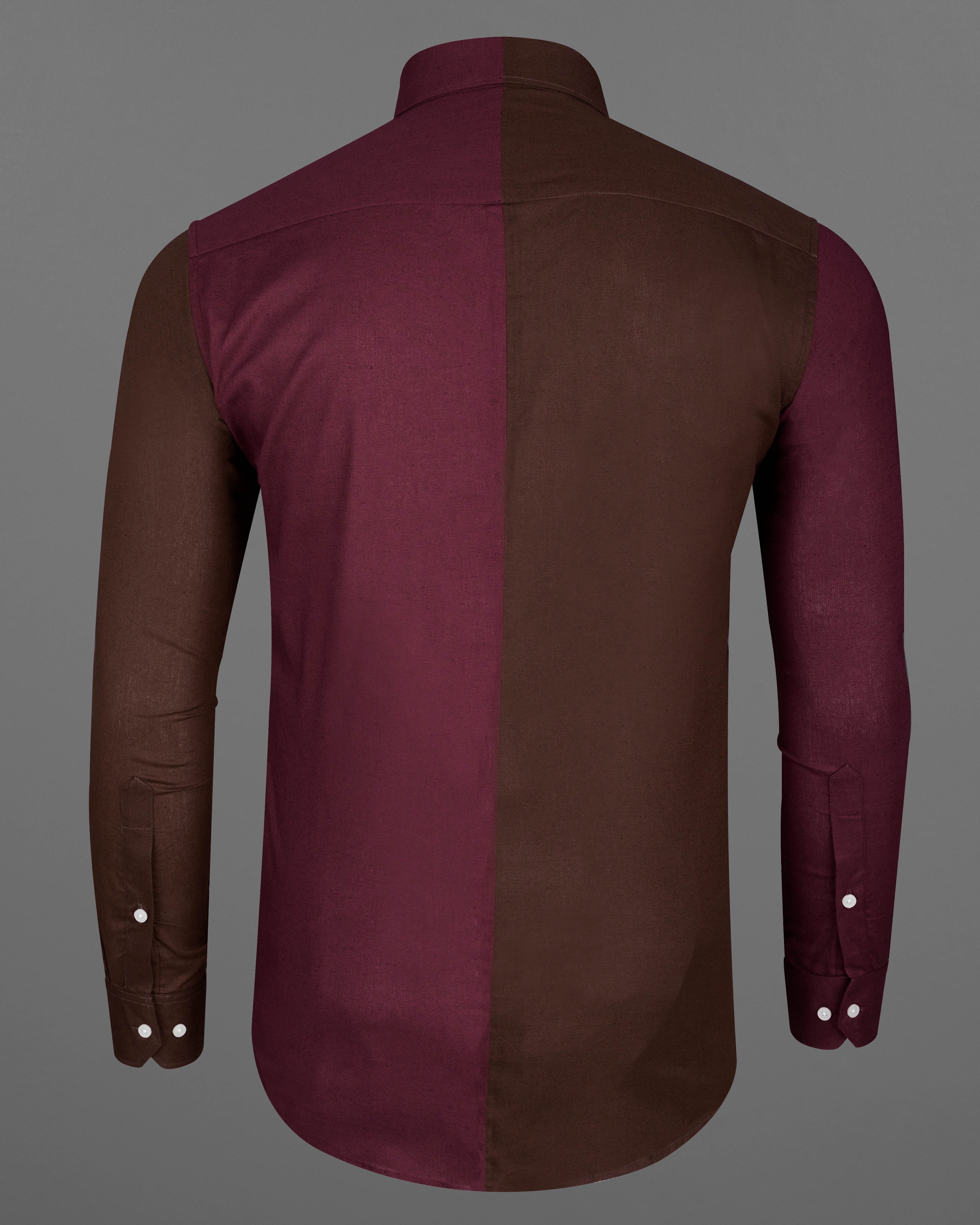 Bordeaux Wine and Brown with White Frame Pocket Luxurious Linen Shirt 8145-P384-38, 8145-P384-H-38, 8145-P384-39, 8145-P384-H-39, 8145-P384-40, 8145-P384-H-40, 8145-P384-42, 8145-P384-H-42, 8145-P384-44, 8145-P384-H-44, 8145-P384-46, 8145-P384-H-46, 8145-P384-48, 8145-P384-H-48, 8145-P384-50, 8145-P384-H-50, 8145-P384-52, 8145-P384-H-52