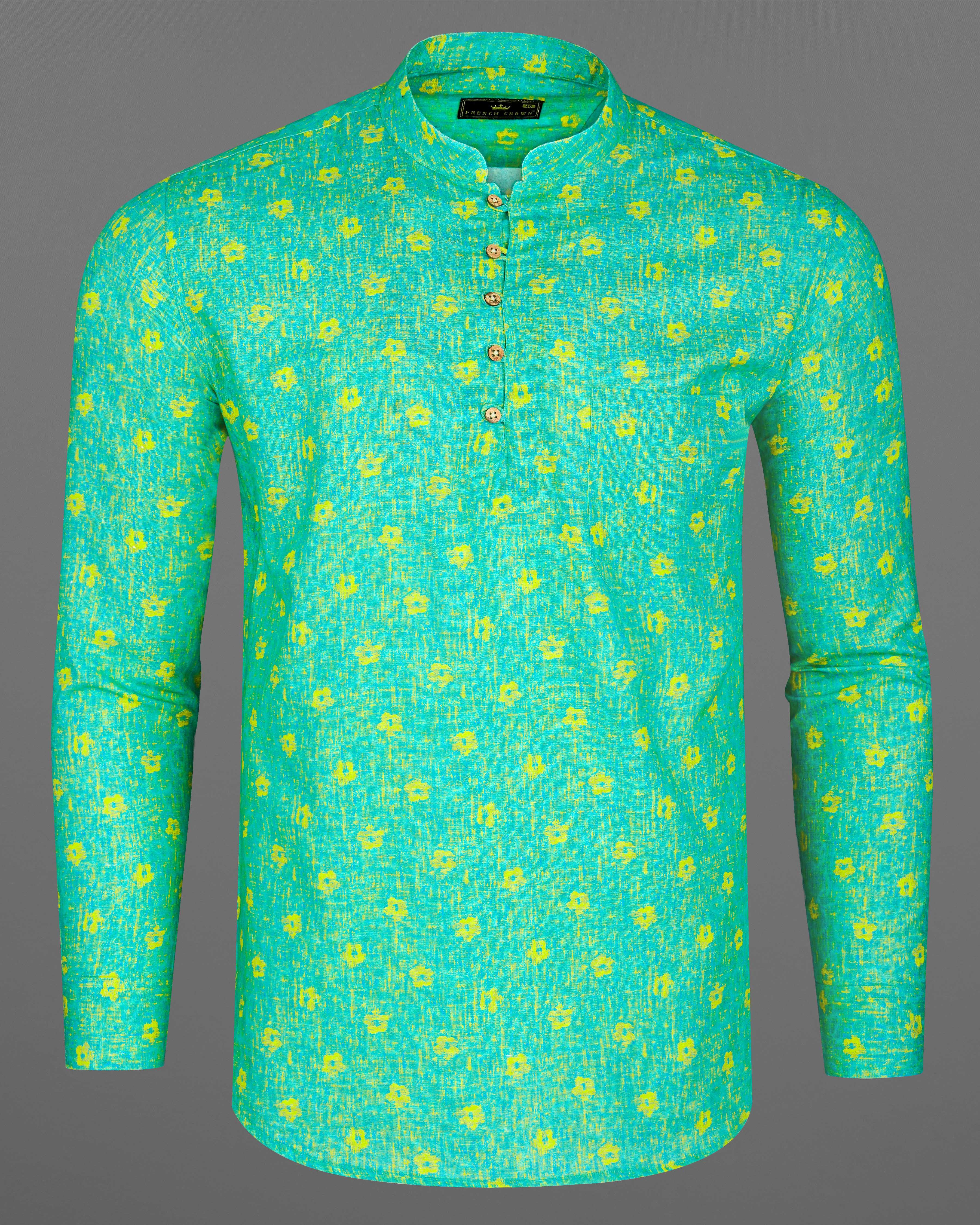 Turquoise Aqua Green Printed Luxurious Linen Kurta Shirt 8151-KS-38, 8151-KS-H-38, 8151-KS-39, 8151-KS-H-39, 8151-KS-40, 8151-KS-H-40, 8151-KS-42, 8151-KS-H-42, 8151-KS-44, 8151-KS-H-44, 8151-KS-46, 8151-KS-H-46, 8151-KS-48, 8151-KS-H-48, 8151-KS-50, 8151-KS-H-50, 8151-KS-52, 8151-KS-H-52