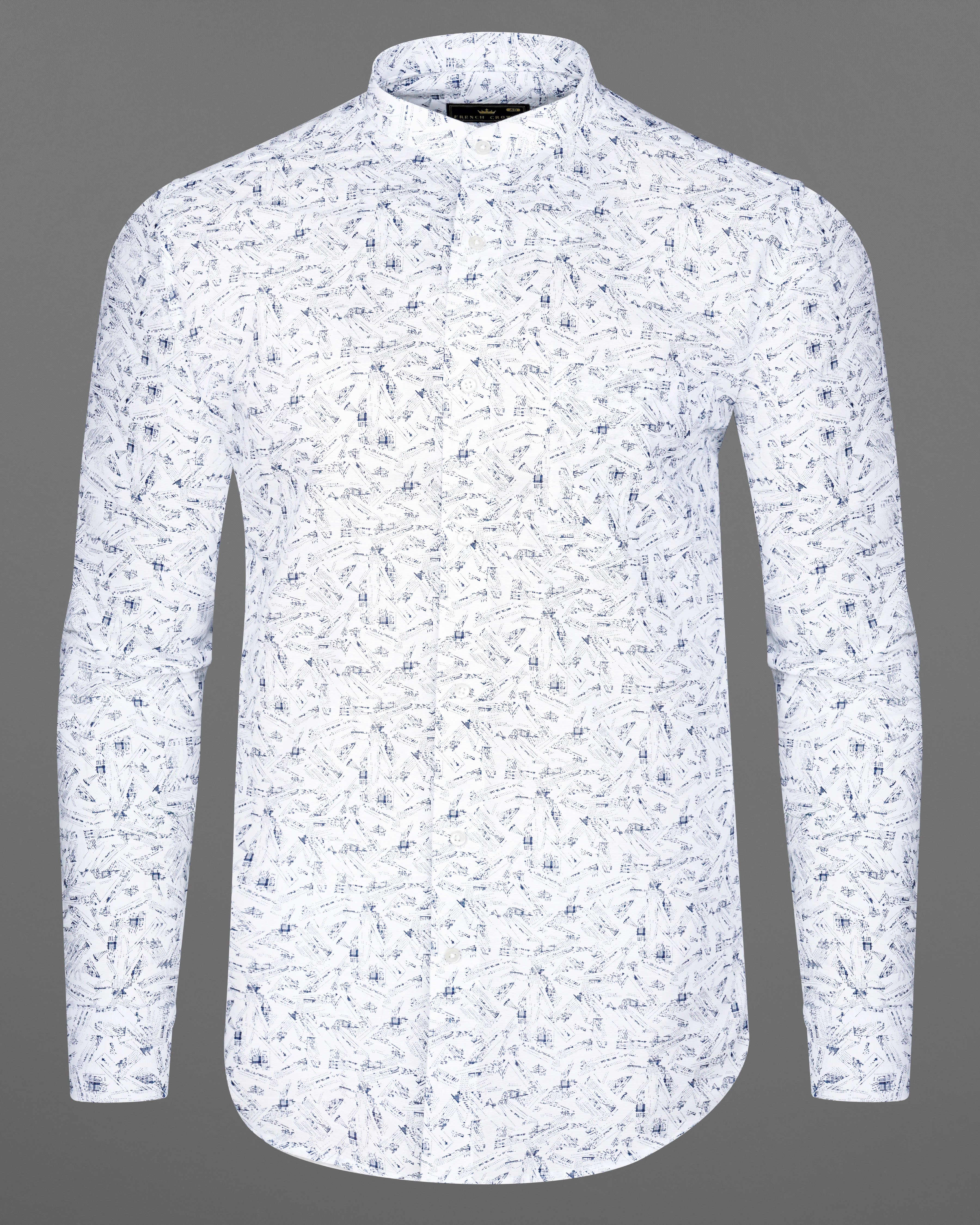 Bright White With Thunder Navy Blue Printed Luxurious Linen Shirt 8263-M-38, 8263-M-H-38, 8263-M-39, 8263-M-H-39, 8263-M-40, 8263-M-H-40, 8263-M-42, 8263-M-H-42, 8263-M-44, 8263-M-H-44, 8263-M-46, 8263-M-H-46, 8263-M-48, 8263-M-H-48, 8263-M-50, 8263-M-H-50, 8263-M-52, 8263-M-H-52