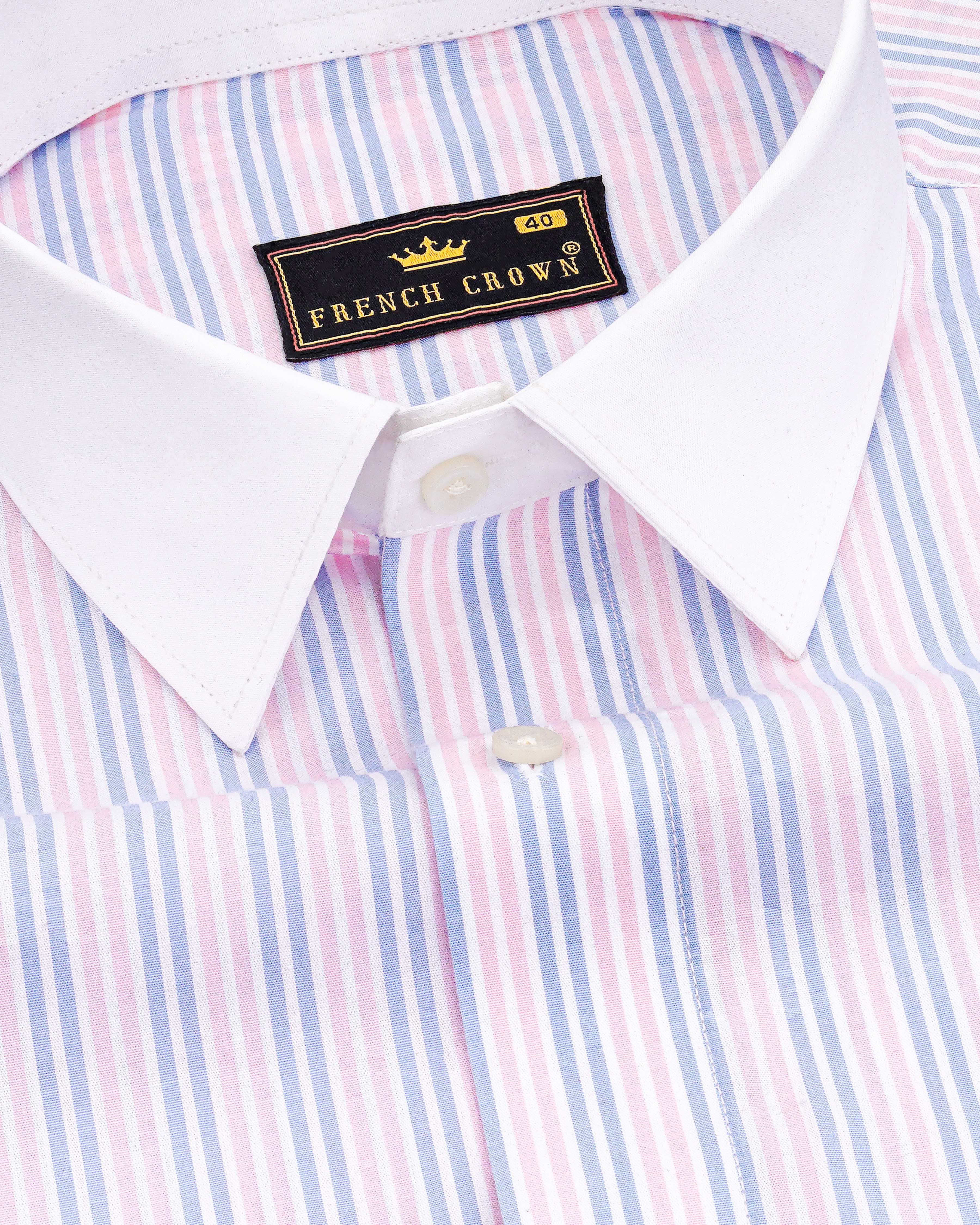Lilac Pink and Portage Blue Striped with White Collar Premium Cotton Shirt 8323-WCC -38,8323-WCC -H-38,8323-WCC -39,8323-WCC -H-39,8323-WCC -40,8323-WCC -H-40,8323-WCC -42,8323-WCC -H-42,8323-WCC -44,8323-WCC -H-44,8323-WCC -46,8323-WCC -H-46,8323-WCC -48,8323-WCC -H-48,8323-WCC -50,8323-WCC -H-50,8323-WCC -52,8323-WCC -H-52