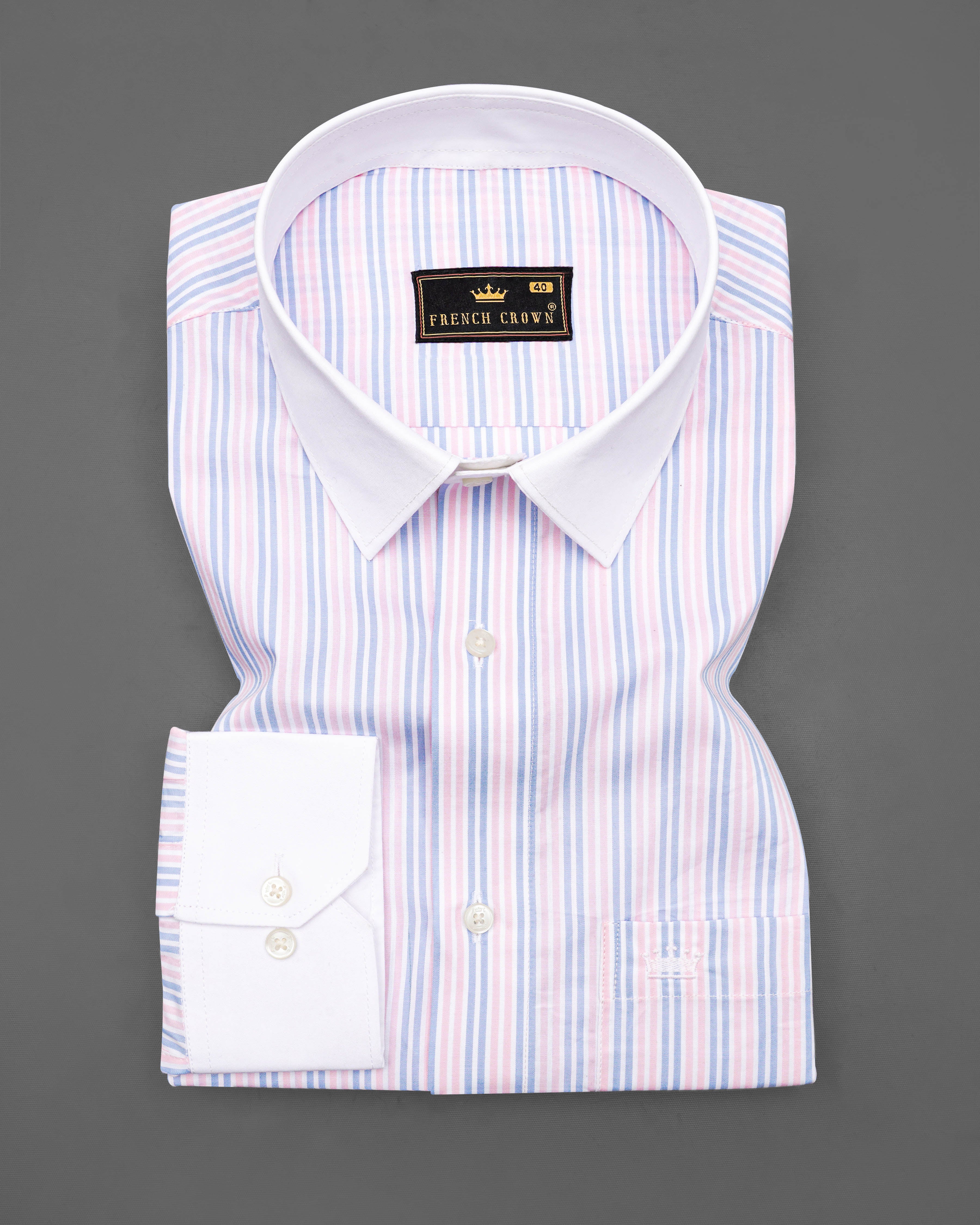 Lilac Pink and Portage Blue Striped with White Collar Premium Cotton Shirt 8323-WCC -38,8323-WCC -H-38,8323-WCC -39,8323-WCC -H-39,8323-WCC -40,8323-WCC -H-40,8323-WCC -42,8323-WCC -H-42,8323-WCC -44,8323-WCC -H-44,8323-WCC -46,8323-WCC -H-46,8323-WCC -48,8323-WCC -H-48,8323-WCC -50,8323-WCC -H-50,8323-WCC -52,8323-WCC -H-52