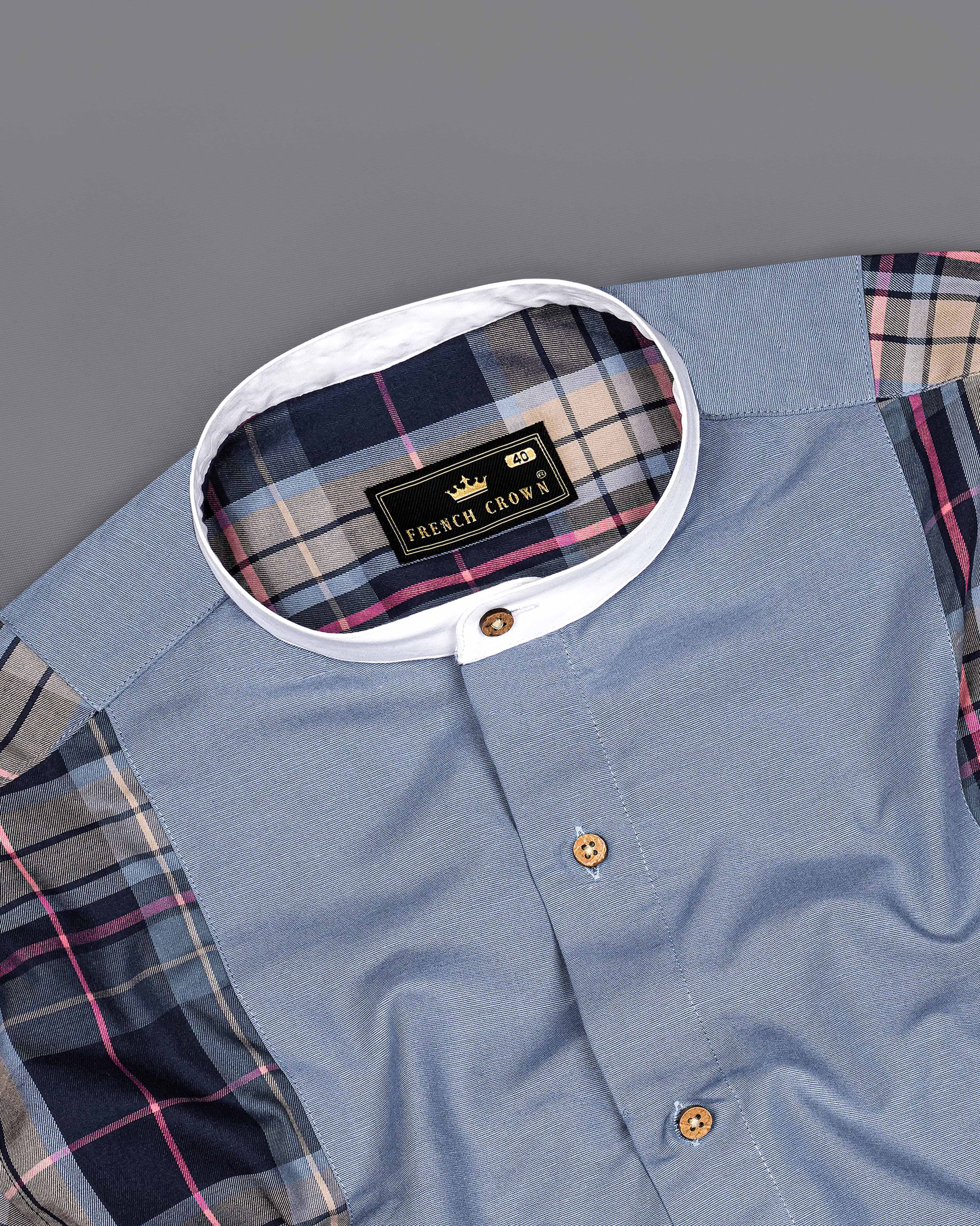 Regent Blue with Mirage Navy Blue and Bizarre Brown Plaid Twill Premium Cotton Designer Shirt 8340-M-CB-P242-38, 8340-M-CB-P242-H-38, 8340-M-CB-P242-39, 8340-M-CB-P242-H-39, 8340-M-CB-P242-40, 8340-M-CB-P242-H-40, 8340-M-CB-P242-42, 8340-M-CB-P242-H-42, 8340-M-CB-P242-44, 8340-M-CB-P242-H-44, 8340-M-CB-P242-46, 8340-M-CB-P242-H-46, 8340-M-CB-P242-48, 8340-M-CB-P242-H-48, 8340-M-CB-P242-50, 8340-M-CB-P242-H-50, 8340-M-CB-P242-52, 8340-M-CB-P242-H-52