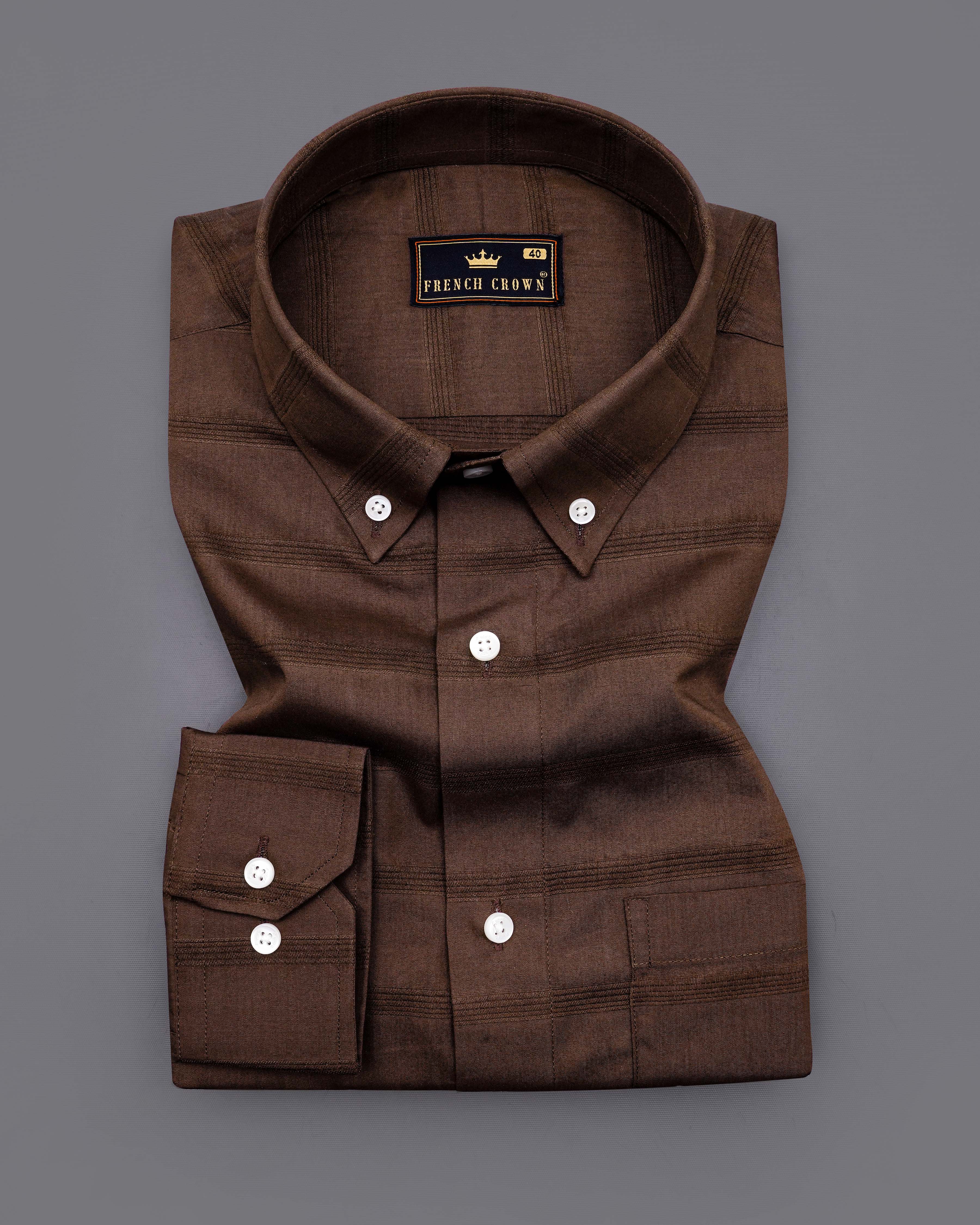Espresso Brown Dobby Dobby Textured Premium Giza Cotton Shirt 8354-BD-38, 8354-BD-H-38, 8354-BD-39, 8354-BD-H-39, 8354-BD-40, 8354-BD-H-40, 8354-BD-42, 8354-BD-H-42, 8354-BD-44, 8354-BD-H-44, 8354-BD-46, 8354-BD-H-46, 8354-BD-48, 8354-BD-H-48, 8354-BD-50, 8354-BD-H-50, 8354-BD-52, 8354-BD-H-52