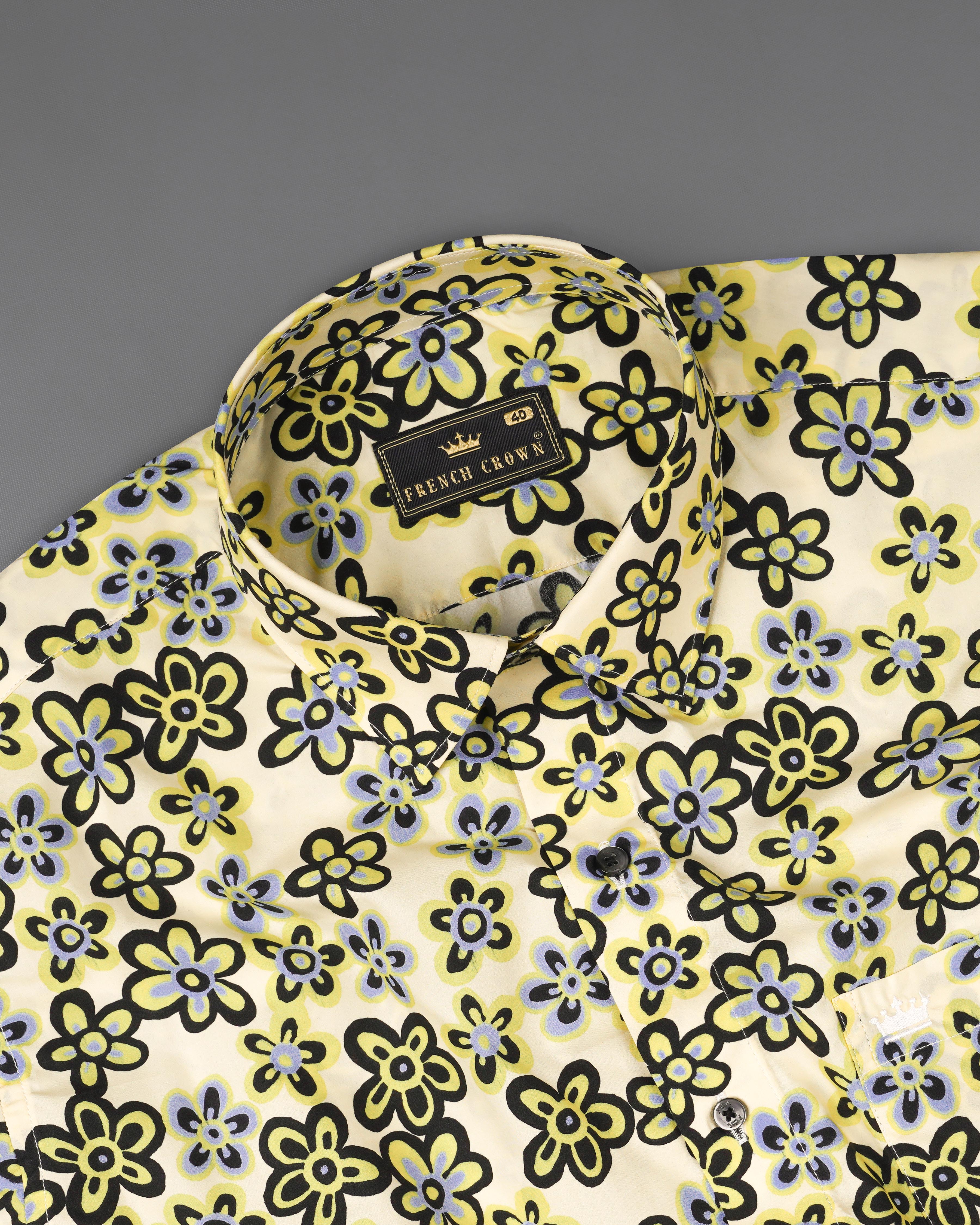 Solitaire with Straw Yellow and Jade Black Ditsy Printed Premium Cotton Shirt 8358-BLK-38, 8358-BLK-H-38, 8358-BLK-39, 8358-BLK-H-39, 8358-BLK-40, 8358-BLK-H-40, 8358-BLK-42, 8358-BLK-H-42, 8358-BLK-44, 8358-BLK-H-44, 8358-BLK-46, 8358-BLK-H-46, 8358-BLK-48, 8358-BLK-H-48, 8358-BLK-50, 8358-BLK-H-50, 8358-BLK-52, 8358-BLK-H-52
