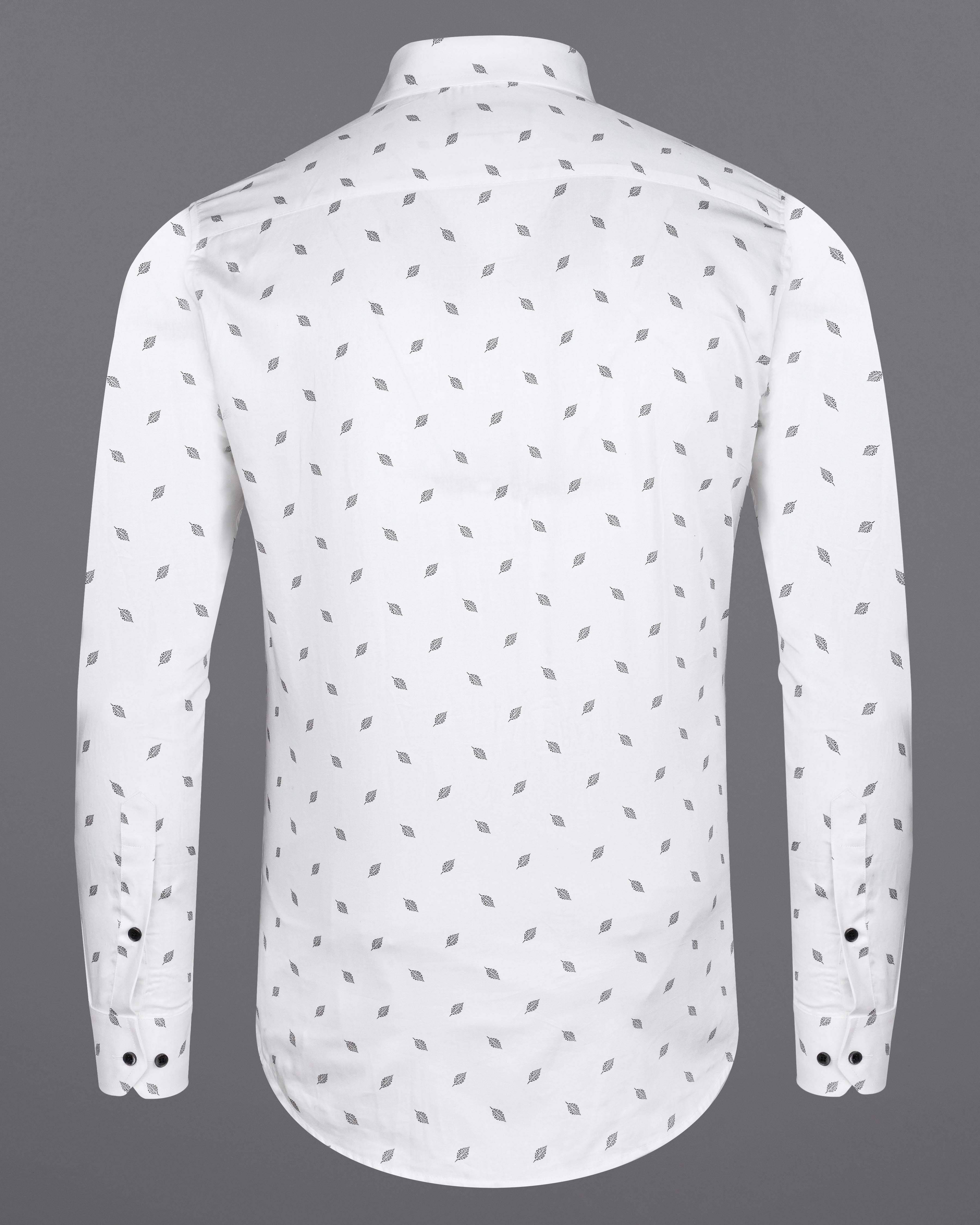 Bright White Leaves Printed Super Soft Premium Cotton Shirt 8397-BLK-38, 8397-BLK-H-38, 8397-BLK-39,8397-BLK-H-39, 8397-BLK-40, 8397-BLK-H-40, 8397-BLK-42, 8397-BLK-H-42, 8397-BLK-44, 8397-BLK-H-44, 8397-BLK-46, 8397-BLK-H-46, 8397-BLK-48, 8397-BLK-H-48, 8397-BLK-50, 8397-BLK-H-50, 8397-BLK-52, 8397-BLK-H-52