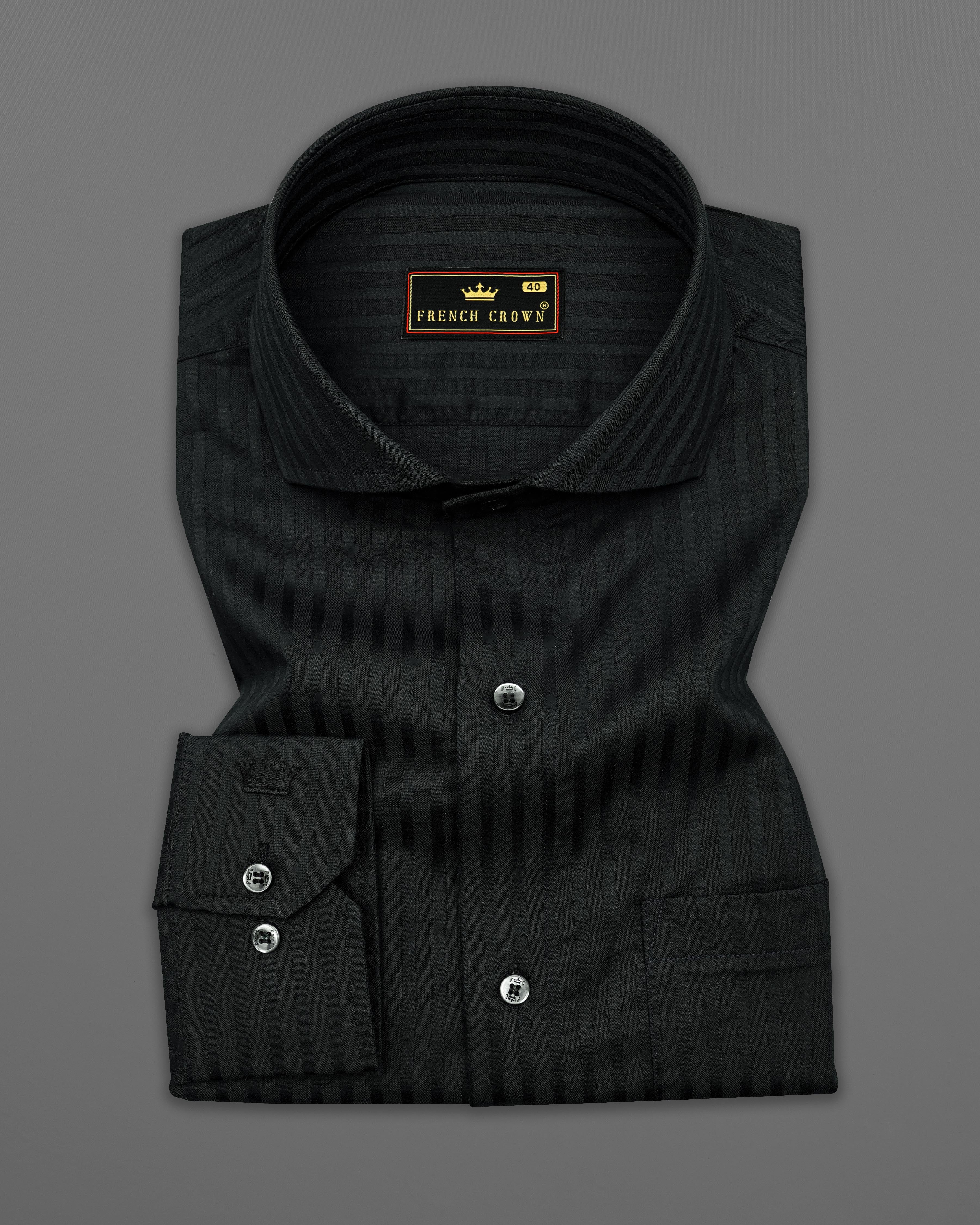 Jade Black Striped Dobby Textured Premium Giza Cotton Shirt 8456-CA-BLK-38,8456-CA-BLK-H-38,8456-CA-BLK-9,8456-CA-BLK-9,8456-CA-BLK-40,8456-CA-BLK-H-40,8456-CA-BLK-2,8456-CA-BLK-2,8456-CA-BLK-4,8456-CA-BLK-4,8456-CA-BLK-6,8456-CA-BLK-6,8456-CA-BLK-8,8456-CA-BLK-8,8456-CA-BLK-50,8456-CA-BLK-H-50,8456-CA-BLK-2,8456-CA-BLK-2