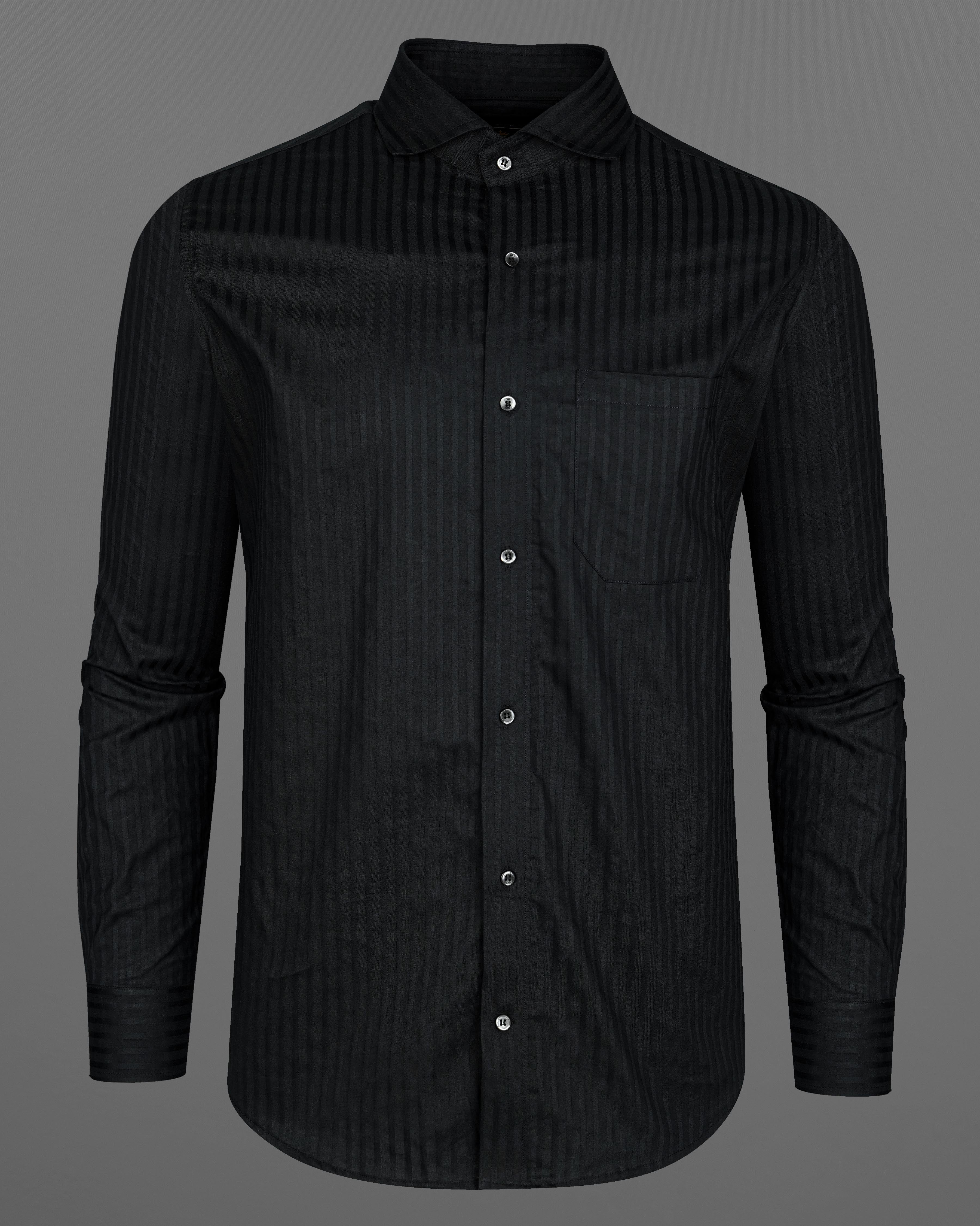 Jade Black Striped Dobby Textured Premium Giza Cotton Shirt 8456-CA-BLK-38,8456-CA-BLK-H-38,8456-CA-BLK-9,8456-CA-BLK-9,8456-CA-BLK-40,8456-CA-BLK-H-40,8456-CA-BLK-2,8456-CA-BLK-2,8456-CA-BLK-4,8456-CA-BLK-4,8456-CA-BLK-6,8456-CA-BLK-6,8456-CA-BLK-8,8456-CA-BLK-8,8456-CA-BLK-50,8456-CA-BLK-H-50,8456-CA-BLK-2,8456-CA-BLK-2