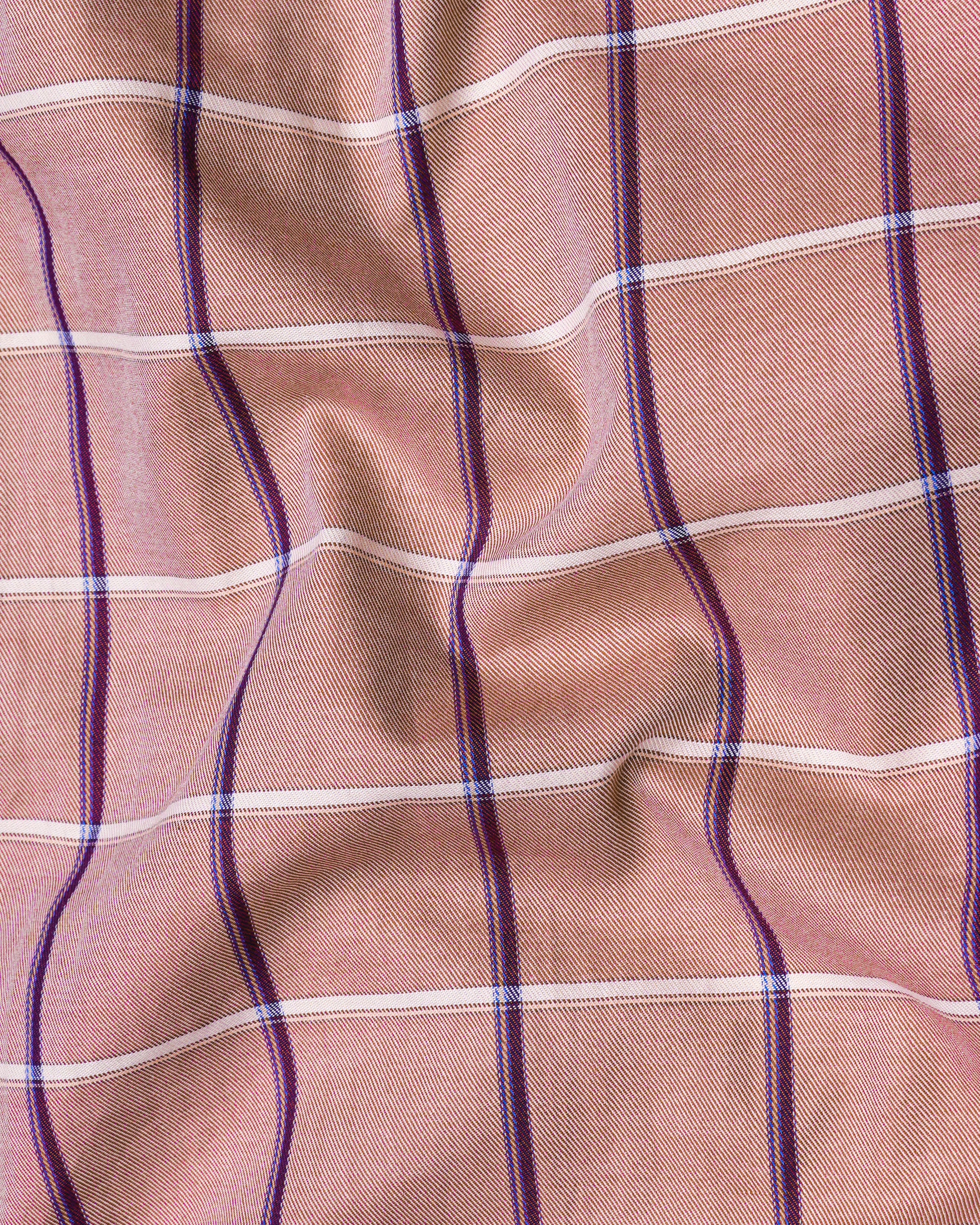 Oriental Peach with Mardi Maroon Twill Checked Premium Cotton Shirt 8499-CA-38,8499-CA-H-38,8499-CA-39,8499-CA-H-39,8499-CA-40,8499-CA-H-40,8499-CA-42,8499-CA-H-42,8499-CA-44,8499-CA-H-44,8499-CA-46,8499-CA-H-46,8499-CA-48,8499-CA-H-48,8499-CA-50,8499-CA-H-50,8499-CA-52,8499-CA-H-52