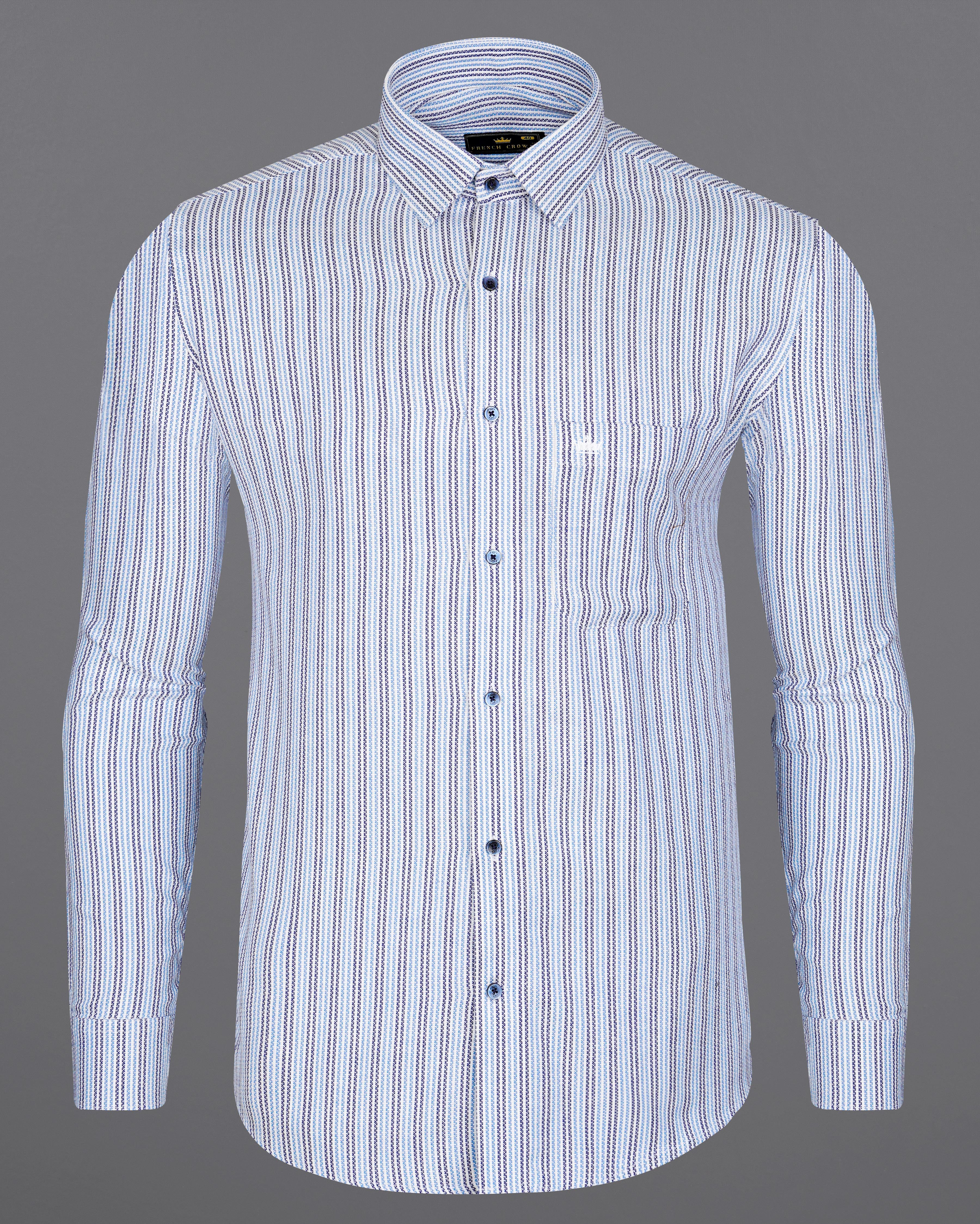 Bright White with Jordy Blue and Zodiac Navy Blue Striped Dobby Textured Premium Giza Cotton Shirt  8502-BLE-38,8502-BLE-H-38,8502-BLE-39,8502-BLE-H-39,8502-BLE-40,8502-BLE-H-40,8502-BLE-42,8502-BLE-H-42,8502-BLE-44,8502-BLE-H-44,8502-BLE-46,8502-BLE-H-46,8502-BLE-48,8502-BLE-H-48,8502-BLE-50,8502-BLE-H-50,8502-BLE-52,8502-BLE-H-52