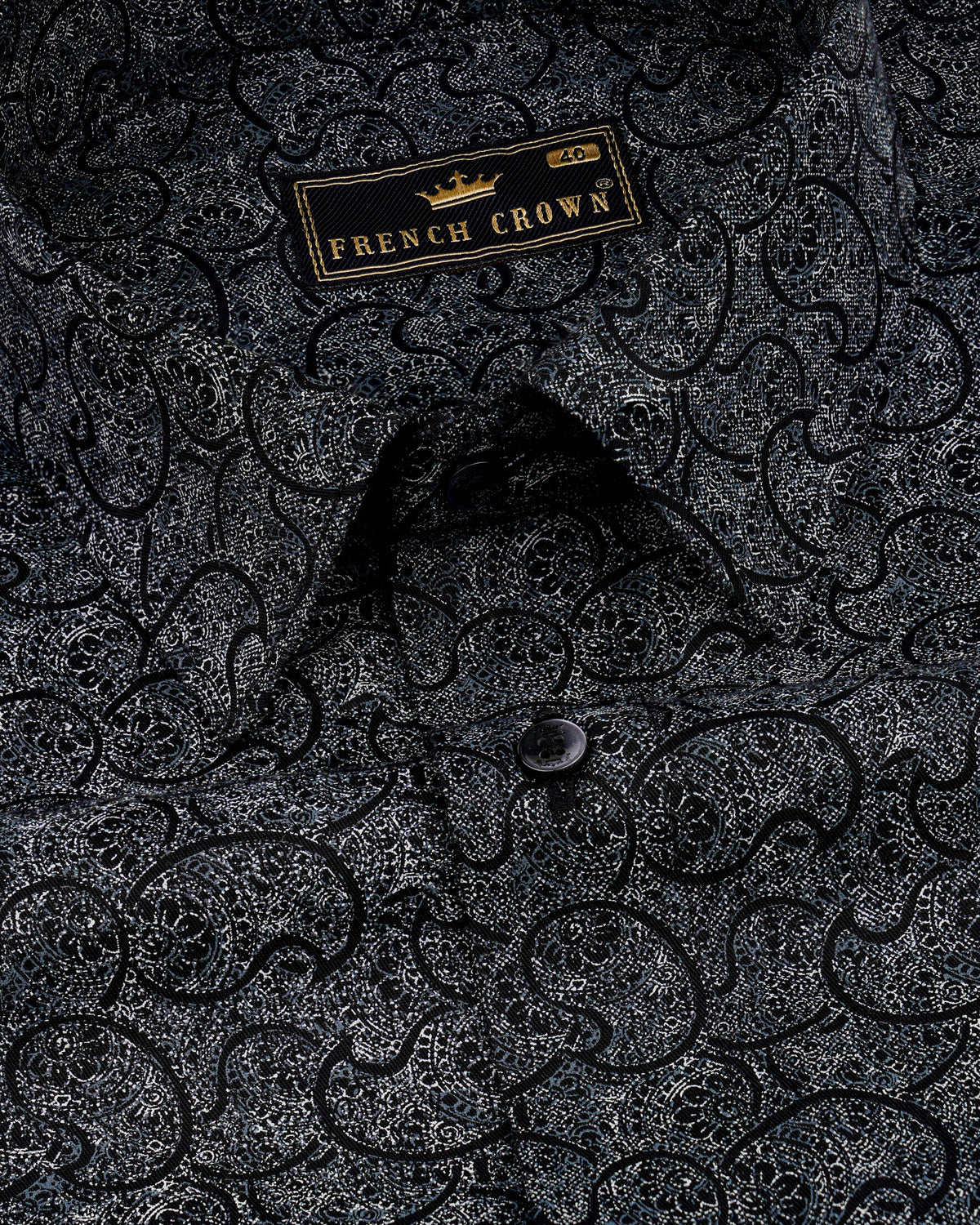 Jade Black with Paisley Printed Premium Cotton Shirt 8503-BLK-38,8503-BLK-H-38,8503-BLK-39,8503-BLK-H-39,8503-BLK-40,8503-BLK-H-40,8503-BLK-42,8503-BLK-H-42,8503-BLK-44,8503-BLK-H-44,8503-BLK-46,8503-BLK-H-46,8503-BLK-48,8503-BLK-H-48,8503-BLK-50,8503-BLK-H-50,8503-BLK-52,8503-BLK-H-52
