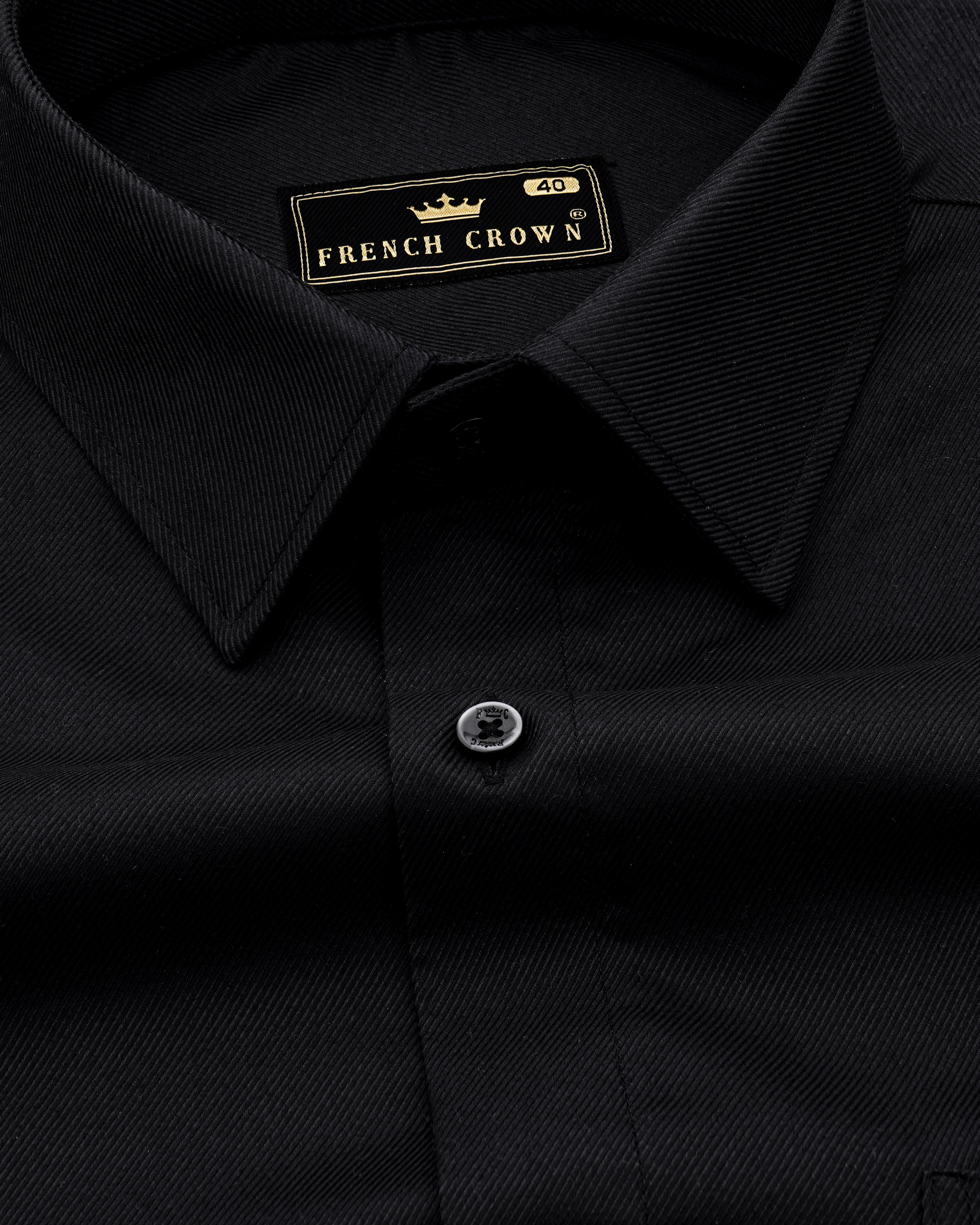 Jade Black Twill Premium Cotton Shirt 8526-BLK-38,8526-BLK-H-38,8526-BLK-39,8526-BLK-H-39,8526-BLK-40,8526-BLK-H-40,8526-BLK-42,8526-BLK-H-42,8526-BLK-44,8526-BLK-H-44,8526-BLK-46,8526-BLK-H-46,8526-BLK-48,8526-BLK-H-48,8526-BLK-50,8526-BLK-H-50,8526-BLK-52,8526-BLK-H-52