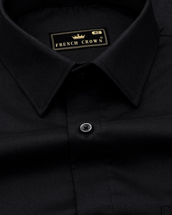 Jade Black Twill Premium Cotton Shirt 8526-BLK-38,8526-BLK-H-38,8526-BLK-39,8526-BLK-H-39,8526-BLK-40,8526-BLK-H-40,8526-BLK-42,8526-BLK-H-42,8526-BLK-44,8526-BLK-H-44,8526-BLK-46,8526-BLK-H-46,8526-BLK-48,8526-BLK-H-48,8526-BLK-50,8526-BLK-H-50,8526-BLK-52,8526-BLK-H-52