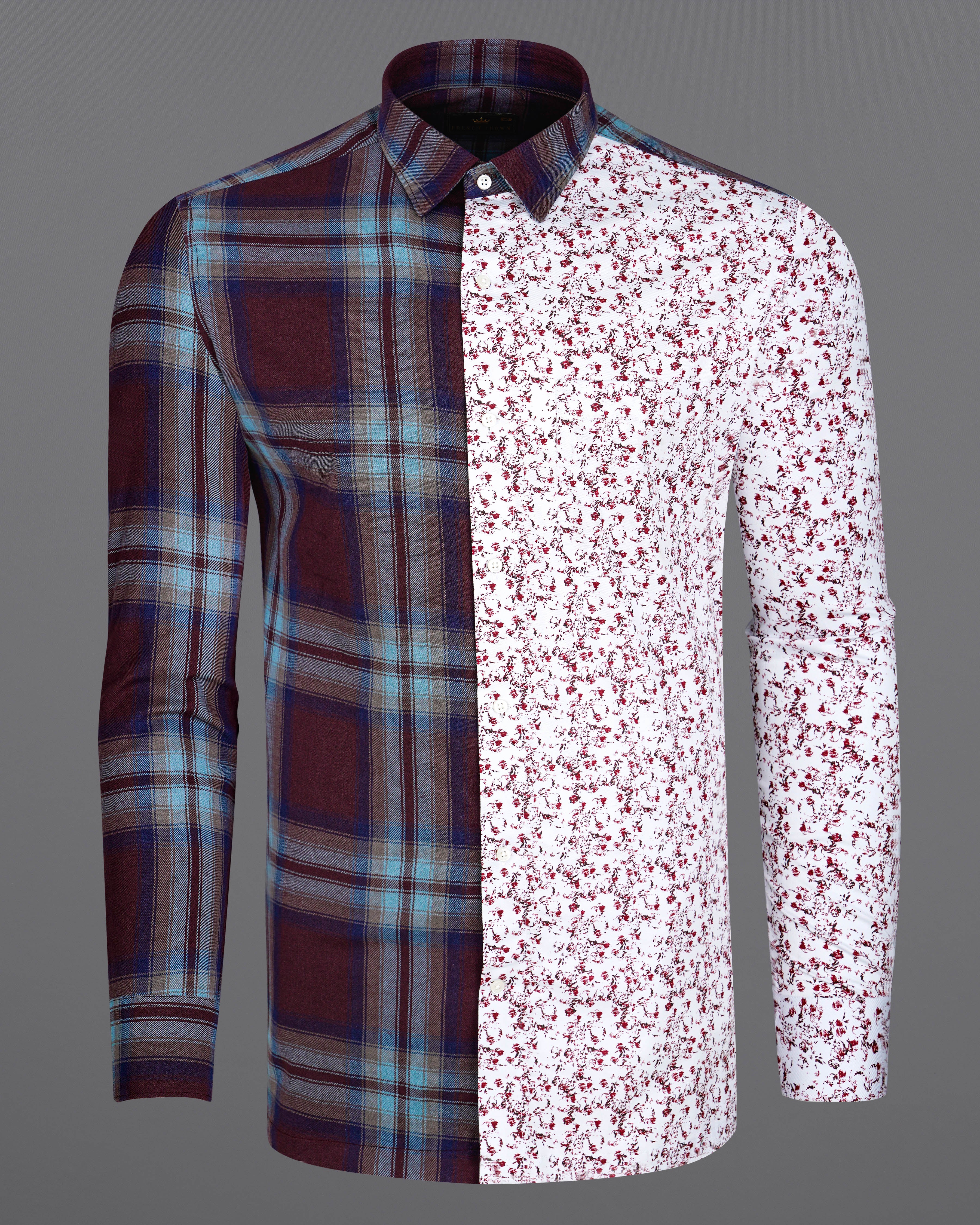Eclipse Wine with Ditsy Printed Twill Premium Cotton Designer Shirt  8553-P190-38,8553-P190-H-38,8553-P190-39,8553-P190-H-39,8553-P190-40,8553-P190-H-40,8553-P190-42,8553-P190-H-42,8553-P190-44,8553-P190-H-44,8553-P190-46,8553-P190-H-46,8553-P190-48,8553-P190-H-48,8553-P190-50,8553-P190-H-50,8553-P190-52,8553-P190-H-52