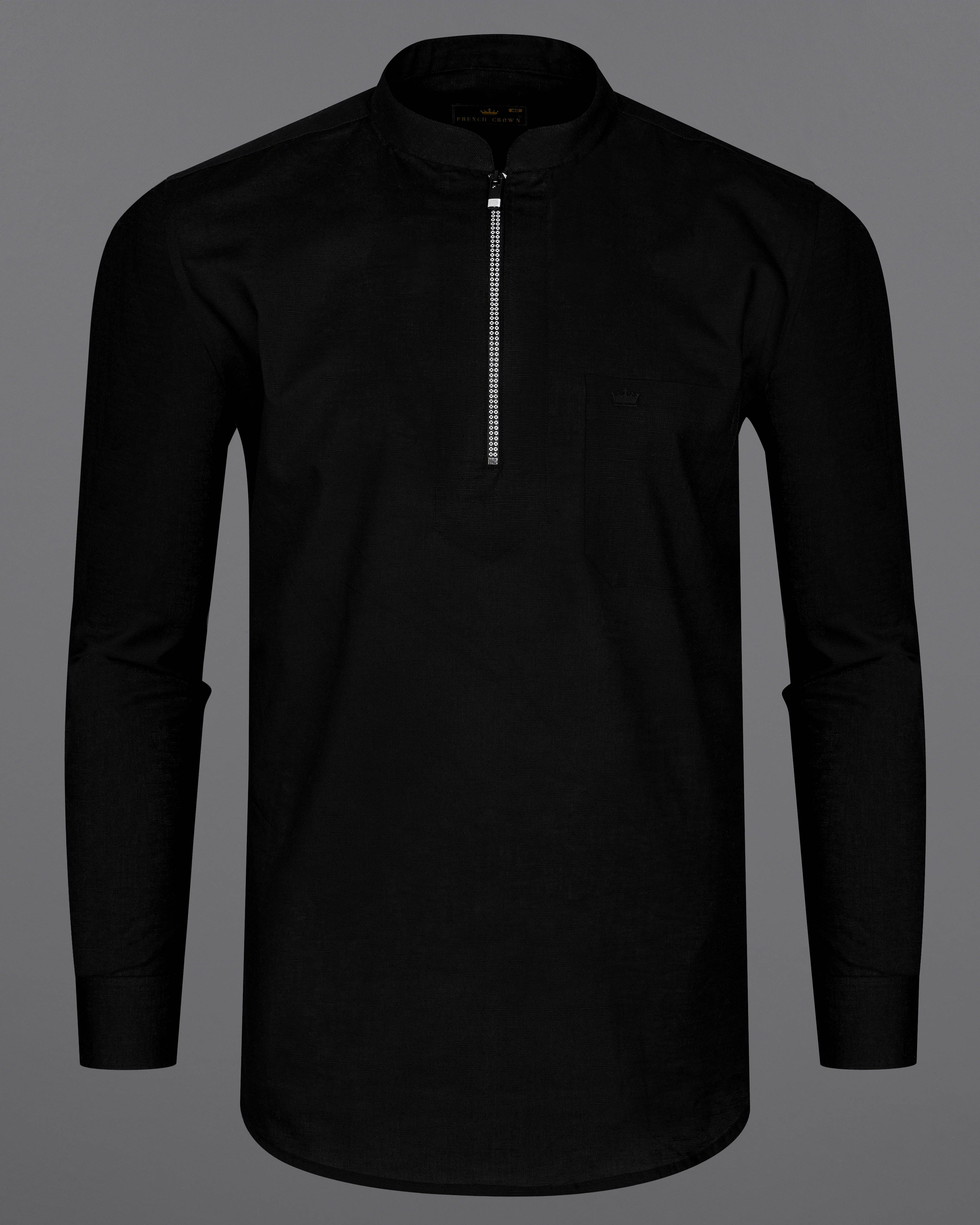 Jade Black Luxurious Linen Designer zipper Shirt 8593-M-KS-P76-38, 8593-M-KS-P76-H-38, 8593-M-KS-P76-39, 8593-M-KS-P76-H-39, 8593-M-KS-P76-40, 8593-M-KS-P76-H-40, 8593-M-KS-P76-42, 8593-M-KS-P76-H-42, 8593-M-KS-P76-44, 8593-M-KS-P76-H-44, 8593-M-KS-P76-46, 8593-M-KS-P76-H-46, 8593-M-KS-P76-48, 8593-M-KS-P76-H-48, 8593-M-KS-P76-50, 8593-M-KS-P76-H-50, 8593-M-KS-P76-52, 8593-M-KS-P76-H-52