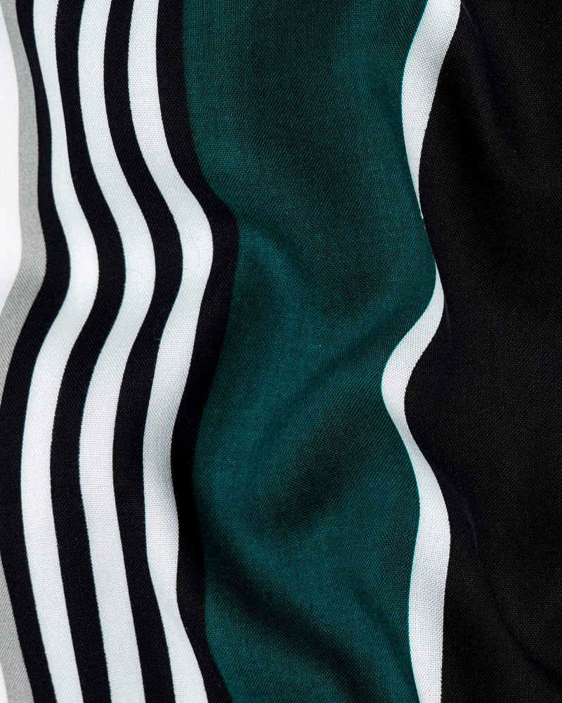 Daintree Green with Black and White Striped Premium Tencel Shirt 8611-BD-38,8611-BD-H-38,8611-BD-39,8611-BD-H-39,8611-BD-40,8611-BD-H-40,8611-BD-42,8611-BD-H-42,8611-BD-44,8611-BD-H-44,8611-BD-46,8611-BD-H-46,8611-BD-48,8611-BD-H-48,8611-BD-50,8611-BD-H-50,8611-BD-52,8611-BD-H-52