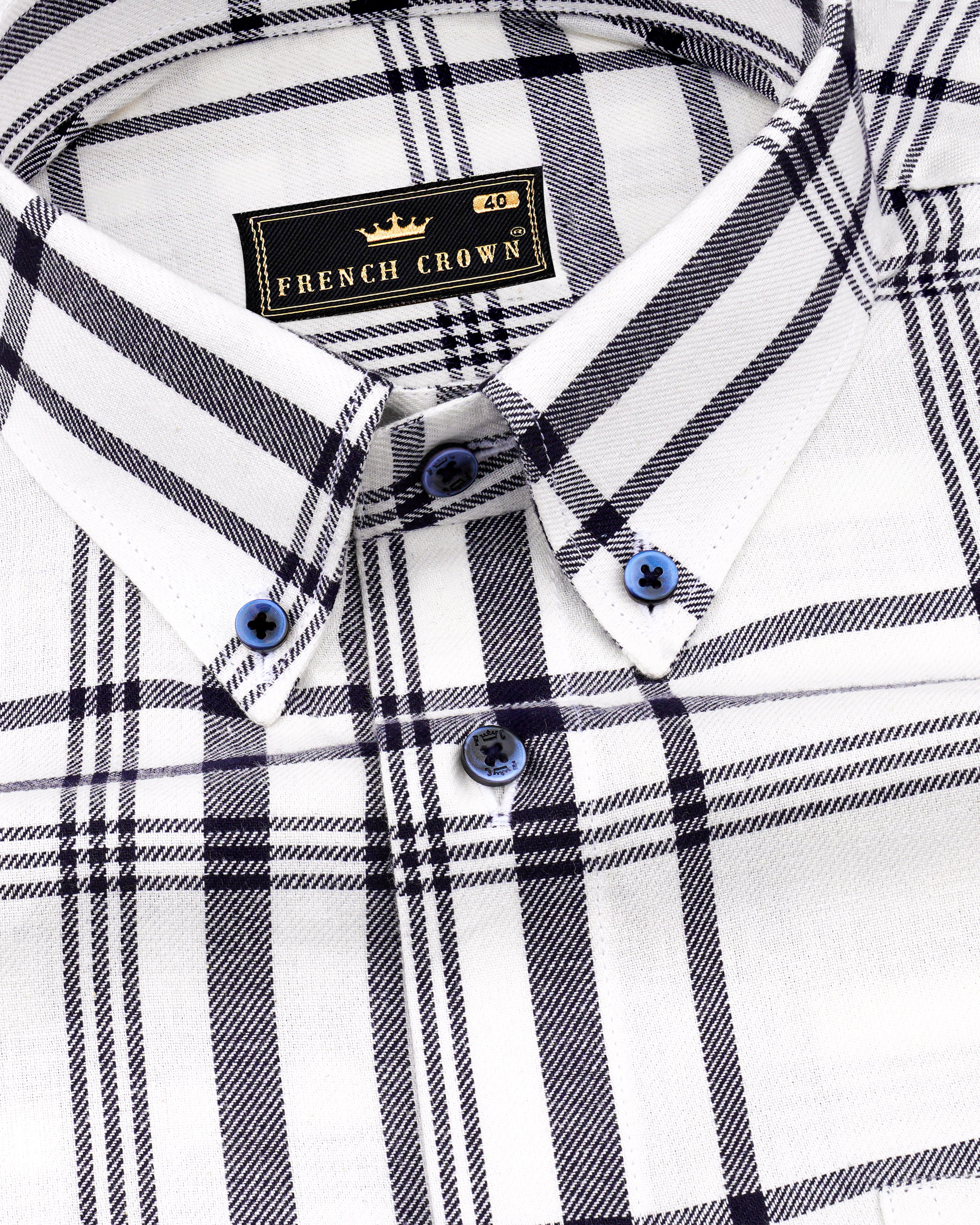 Bright White and Black Twill Plaid Premium Cotton Shirt  8613-BD-BLE-38,8613-BD-BLE-H-38,8613-BD-BLE-39,8613-BD-BLE-H-39,8613-BD-BLE-40,8613-BD-BLE-H-40,8613-BD-BLE-42,8613-BD-BLE-H-42,8613-BD-BLE-44,8613-BD-BLE-H-44,8613-BD-BLE-46,8613-BD-BLE-H-46,8613-BD-BLE-48,8613-BD-BLE-H-48,8613-BD-BLE-50,8613-BD-BLE-H-50,8613-BD-BLE-52,8613-BD-BLE-H-52