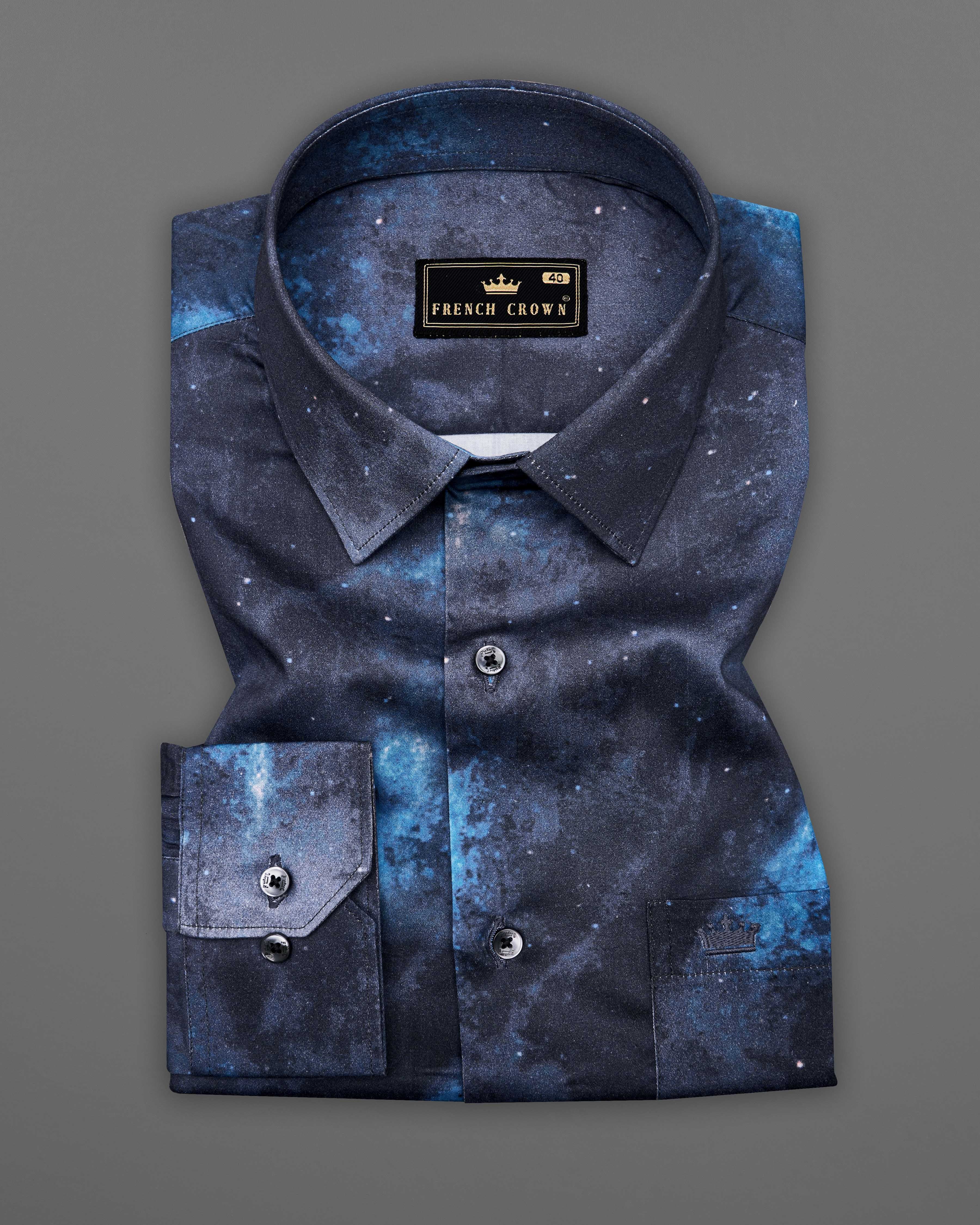 Thunder Navy Blue with Glacier Blue Marble Printed Super Soft Premium Cotton Shirt 8642-BLK-38,8642-BLK-H-38,8642-BLK-39,8642-BLK-H-39,8642-BLK-40,8642-BLK-H-40,8642-BLK-42,8642-BLK-H-42,8642-BLK-44,8642-BLK-H-44,8642-BLK-46,8642-BLK-H-46,8642-BLK-48,8642-BLK-H-48,8642-BLK-50,8642-BLK-H-50,8642-BLK-52,8642-BLK-H-52