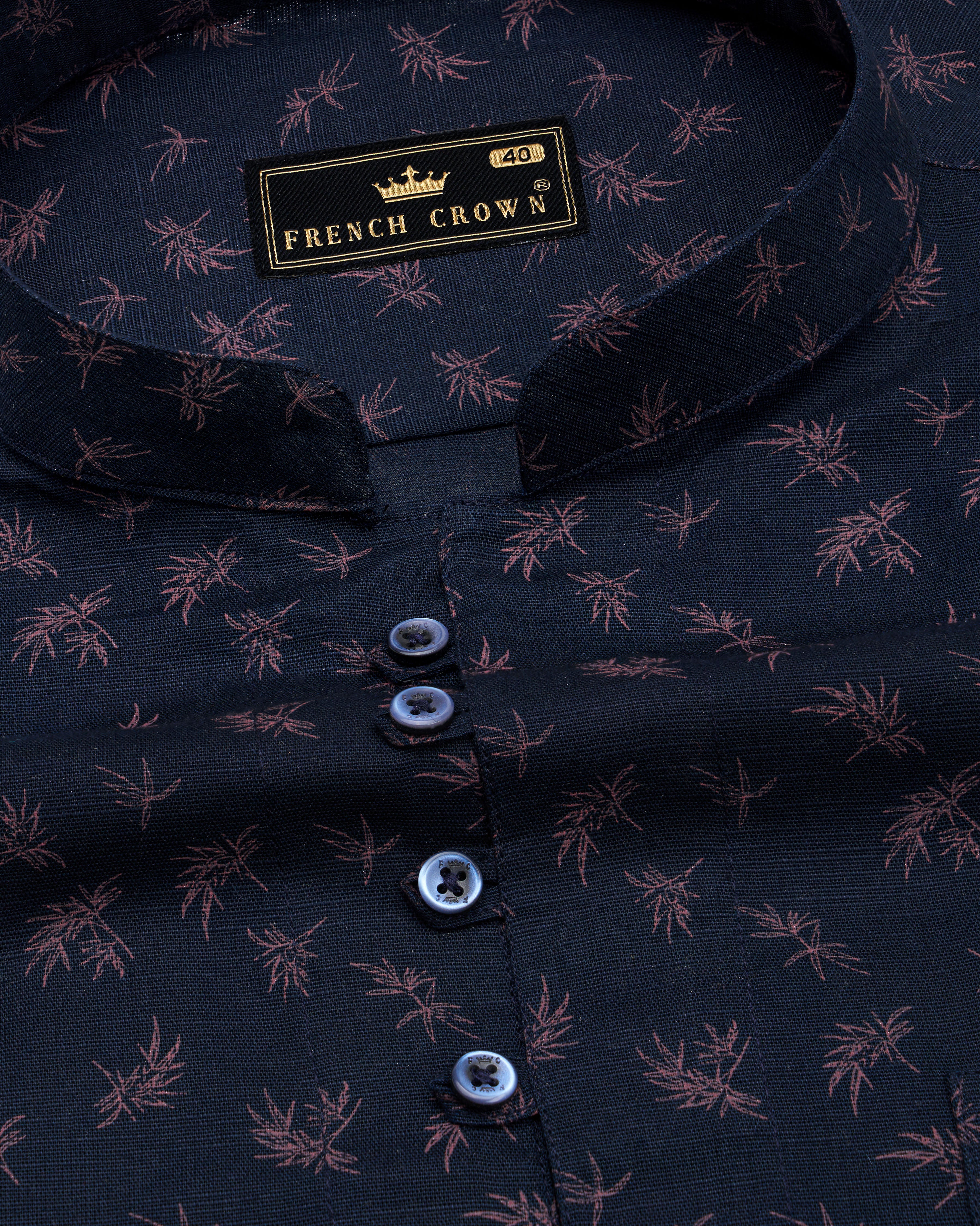 Firefly Navy Blue Ditsy Luxurious Linen Kurta Shirt 8646-KS-38,8646-KS-H-38,8646-KS-39,8646-KS-H-39,8646-KS-40,8646-KS-H-40,8646-KS-42,8646-KS-H-42,8646-KS-44,8646-KS-H-44,8646-KS-46,8646-KS-H-46,8646-KS-48,8646-KS-H-48,8646-KS-50,8646-KS-H-50,8646-KS-52,8646-KS-H-52