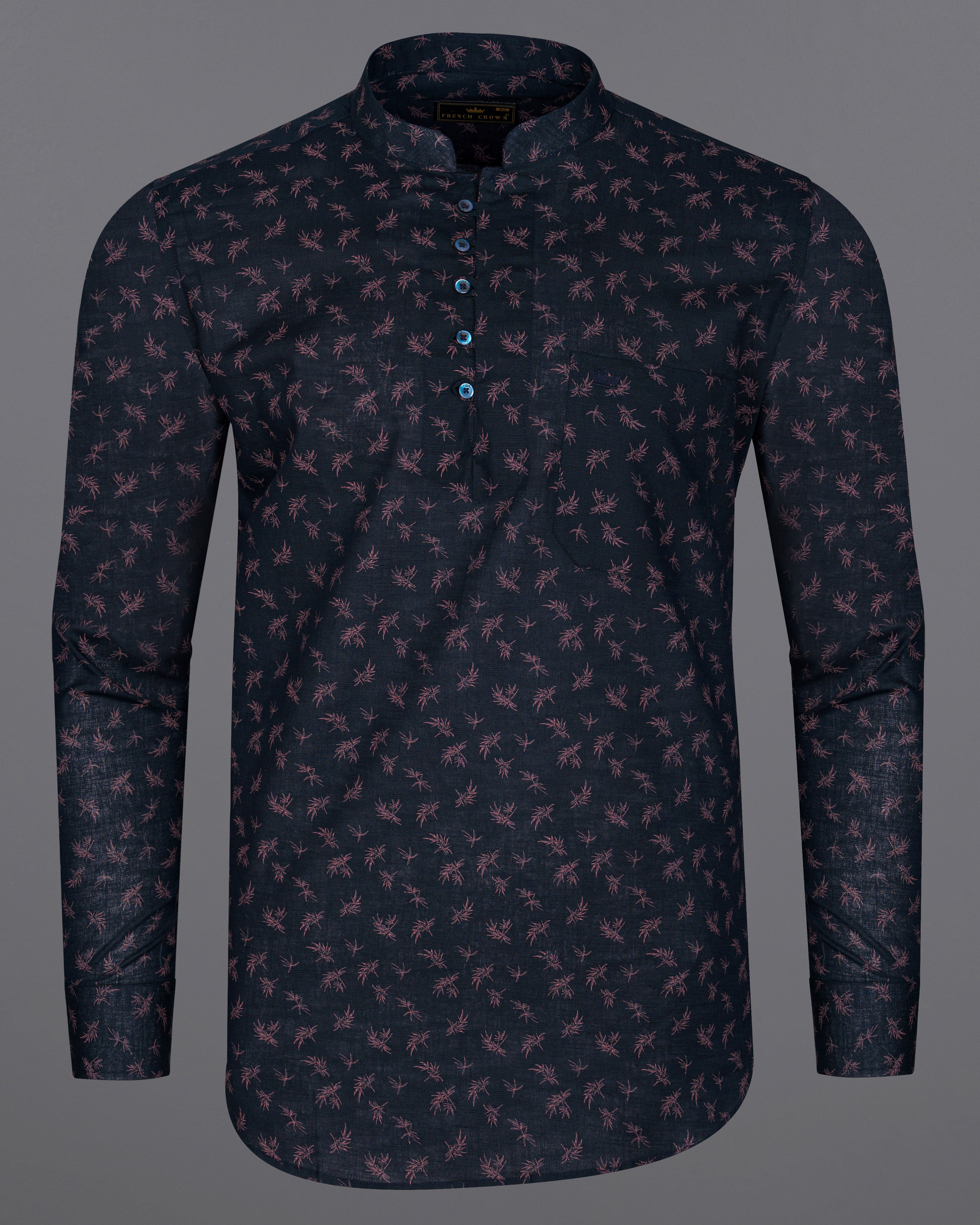 Firefly Navy Blue Ditsy Luxurious Linen Kurta Shirt 8646-KS-38,8646-KS-H-38,8646-KS-39,8646-KS-H-39,8646-KS-40,8646-KS-H-40,8646-KS-42,8646-KS-H-42,8646-KS-44,8646-KS-H-44,8646-KS-46,8646-KS-H-46,8646-KS-48,8646-KS-H-48,8646-KS-50,8646-KS-H-50,8646-KS-52,8646-KS-H-52